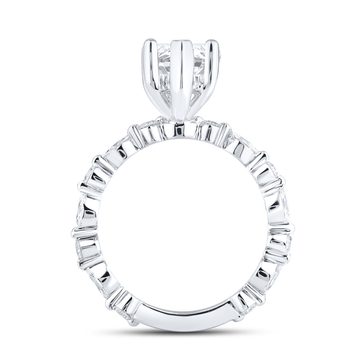14kt White Gold 3.72 CTW Lab Diamond Engagement Ring