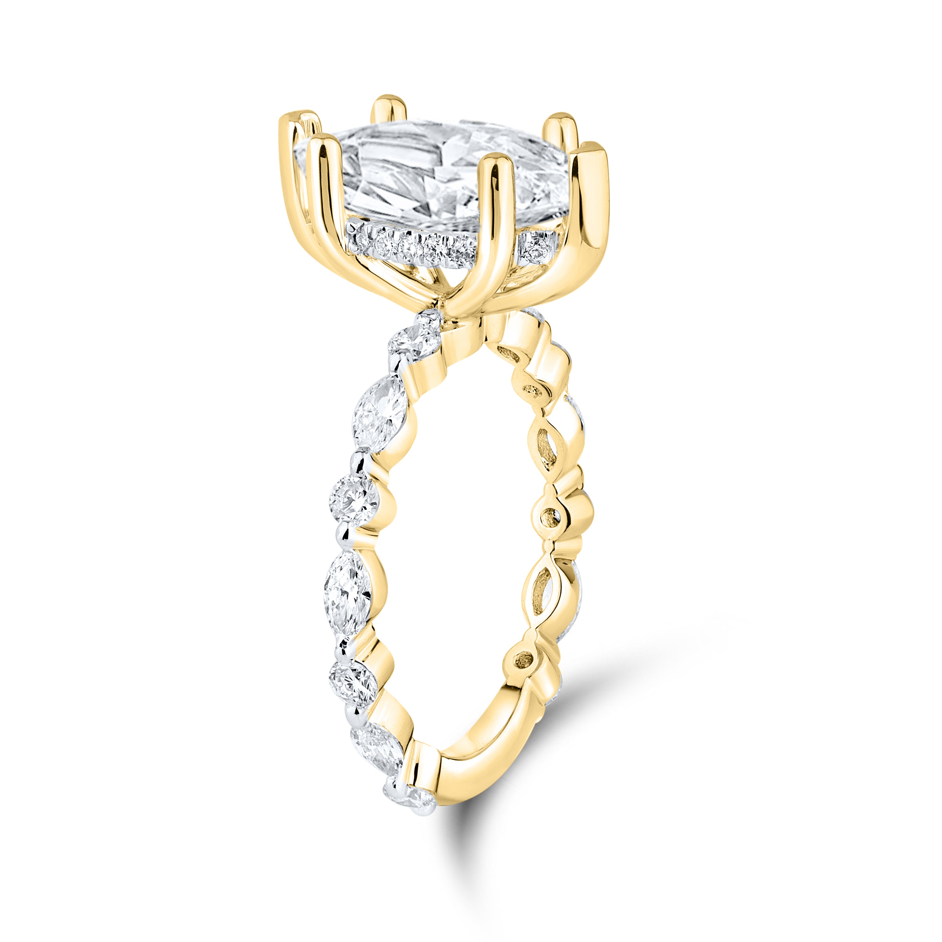 14kt Yellow Gold 3.72 CTW Lab Diamond Engagement Ring