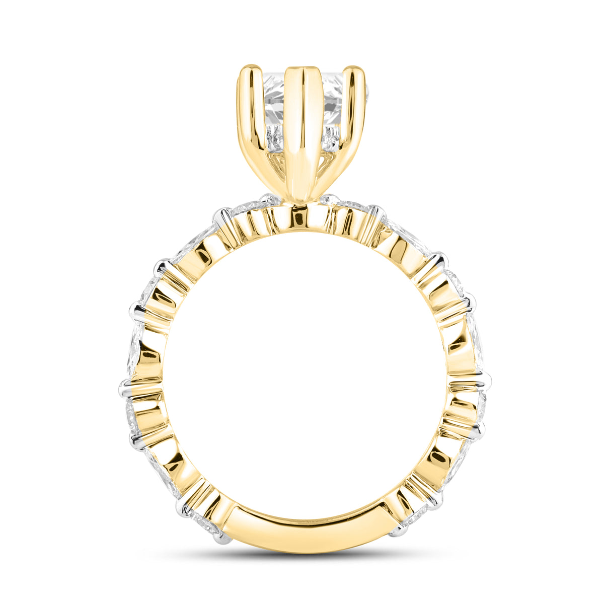 14kt Yellow Gold 3.72 CTW Lab Diamond Engagement Ring