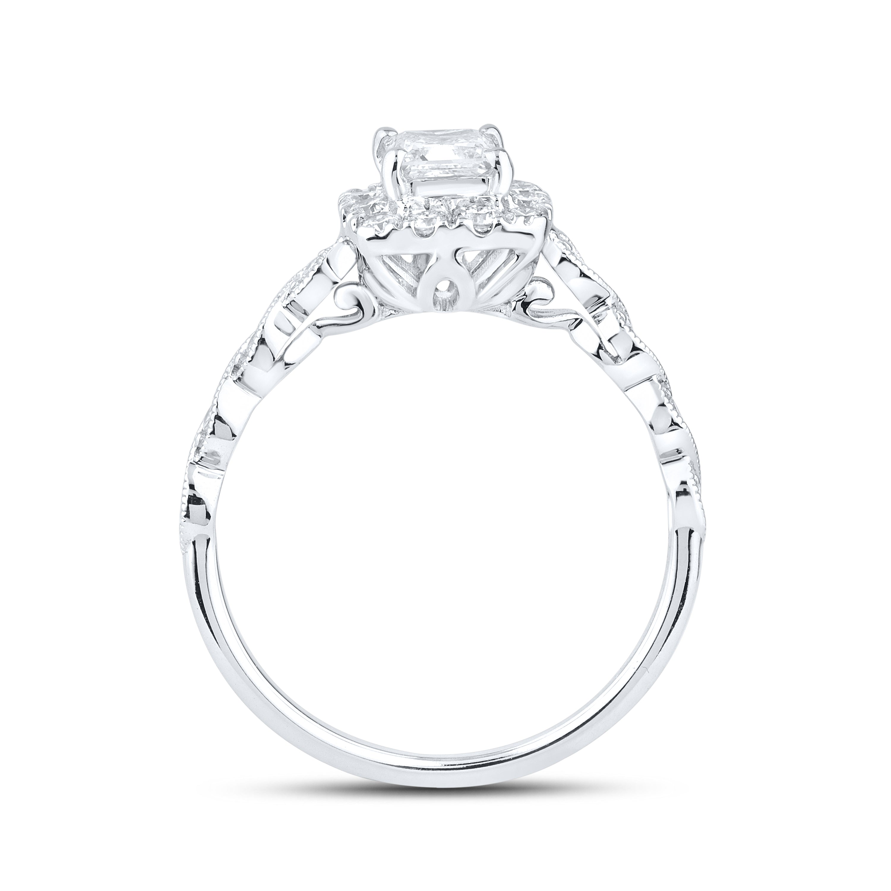 14kt White Gold 0.60 CTW Lab Diamond Engagement Ring