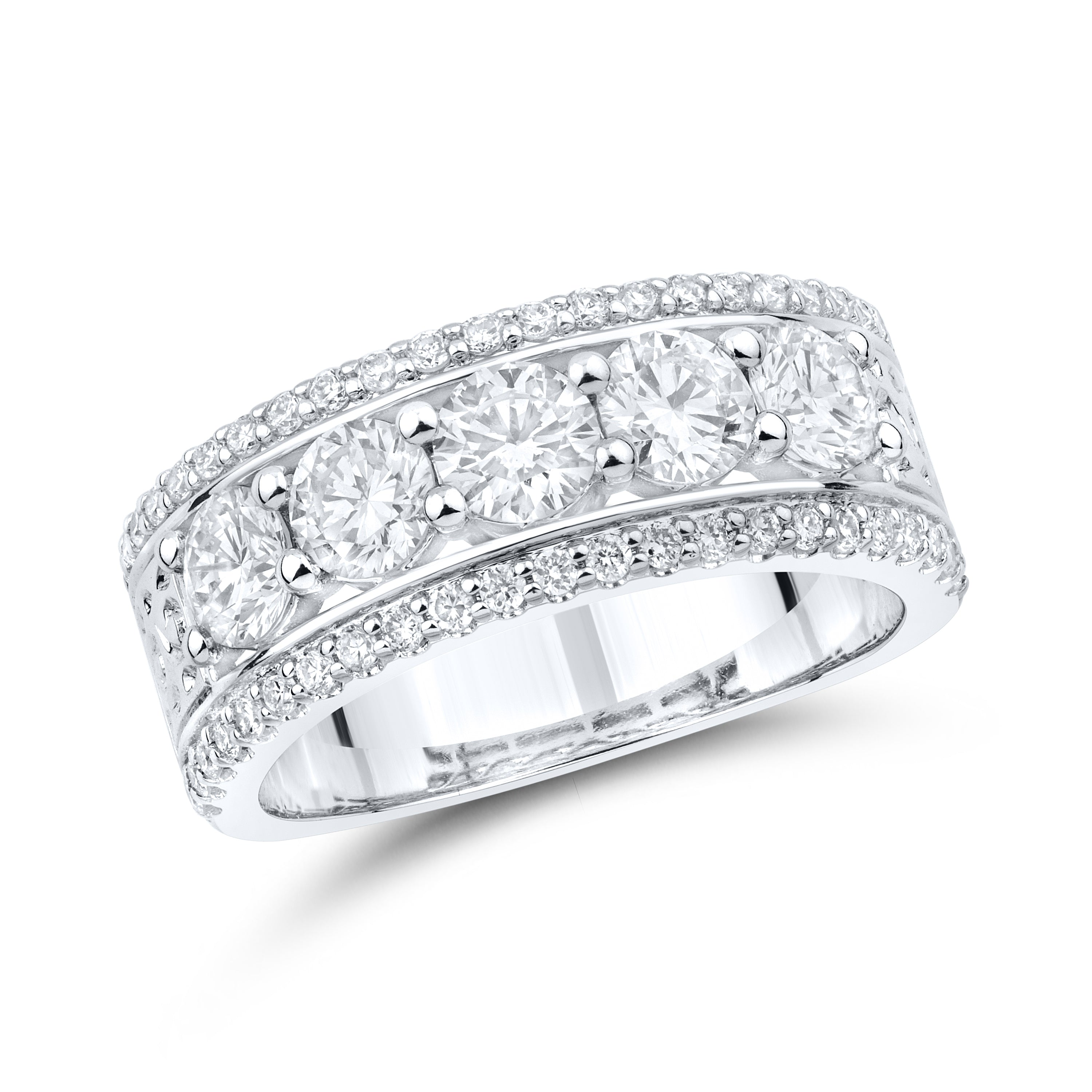 14kt White Gold 1.80 CTW Lab Diamond Ladies Band
