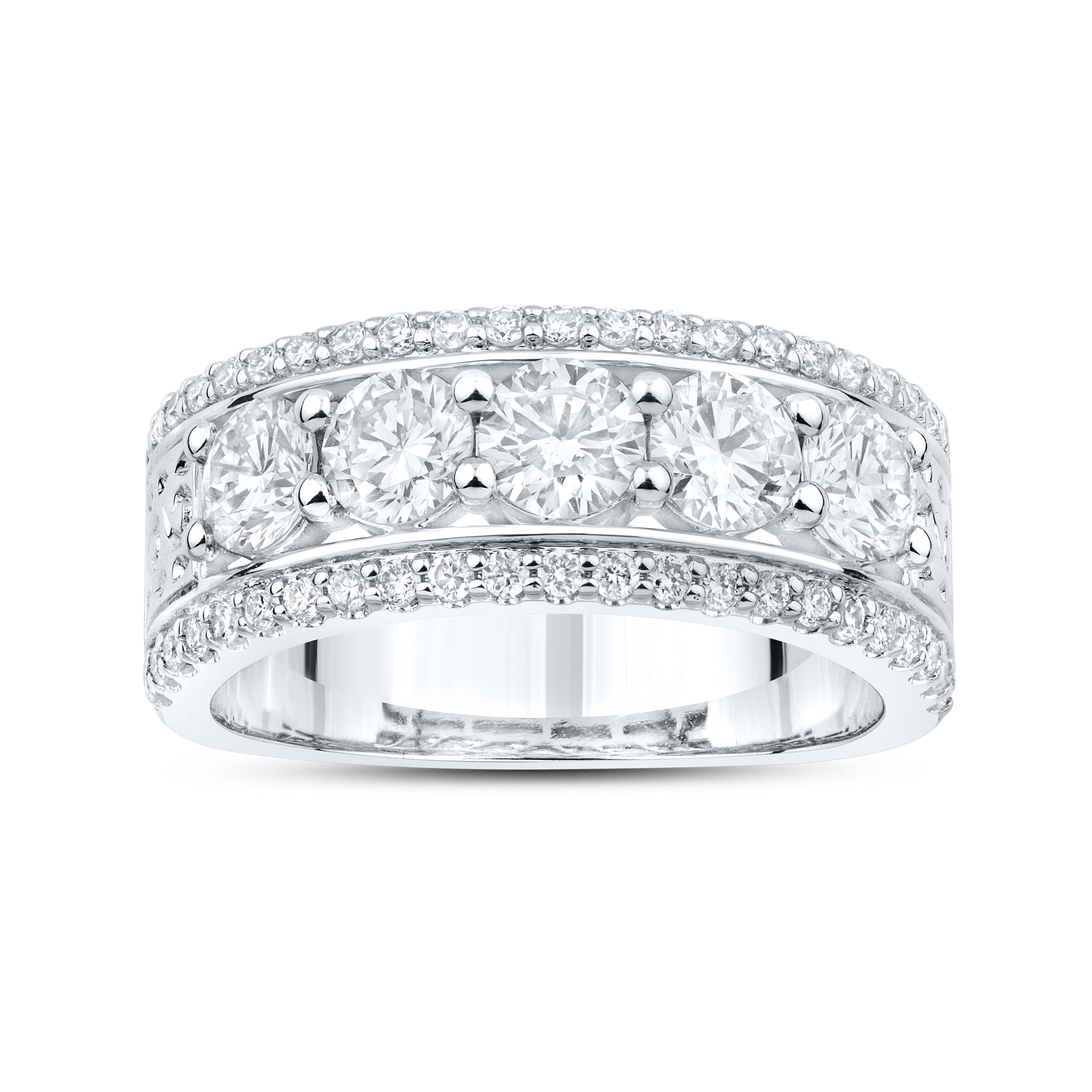 14kt White Gold 1.80 CTW Lab Diamond Ladies Band