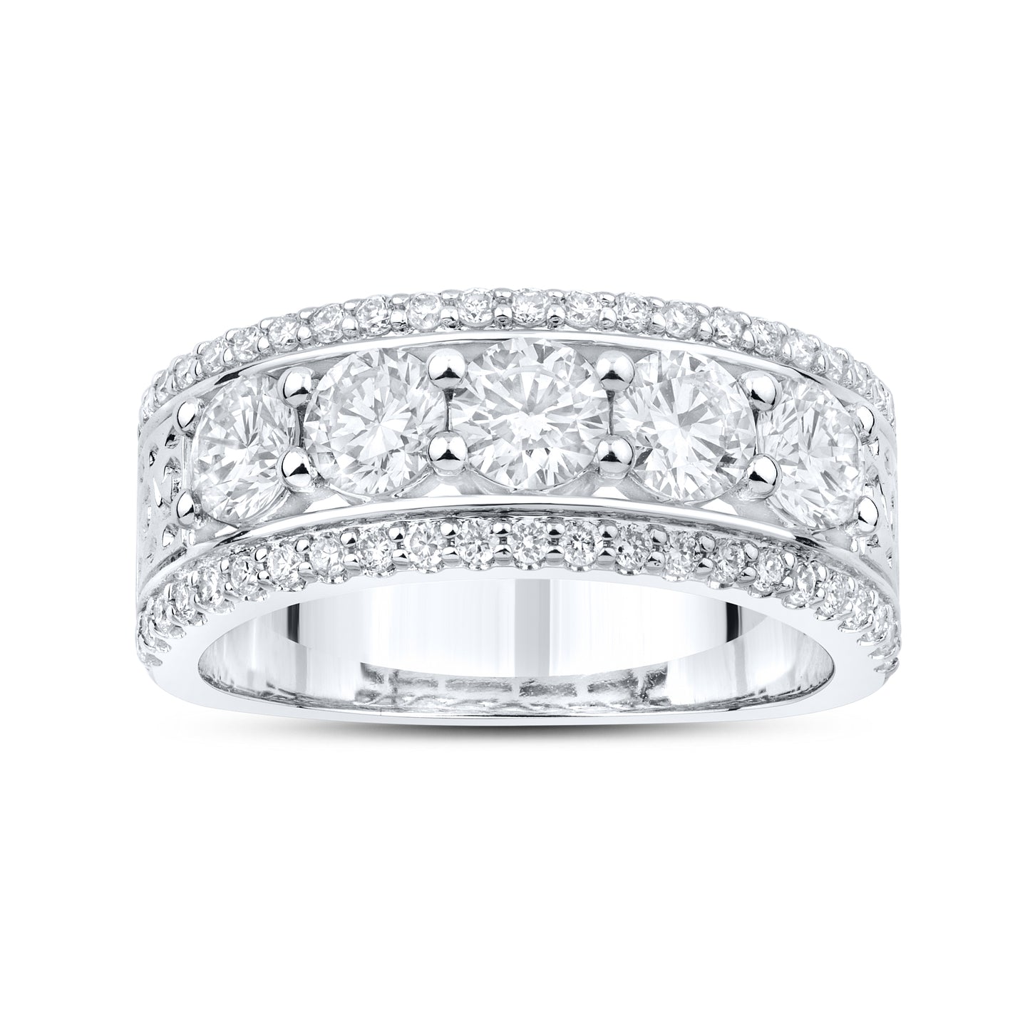 14kt White Gold 1.80 CTW Lab Diamond Ladies Band