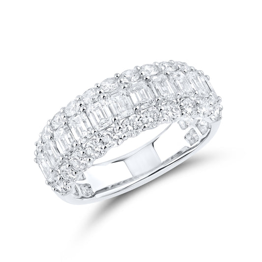 14kt White Gold 2.50 CTW Lab Diamond Ladies Band