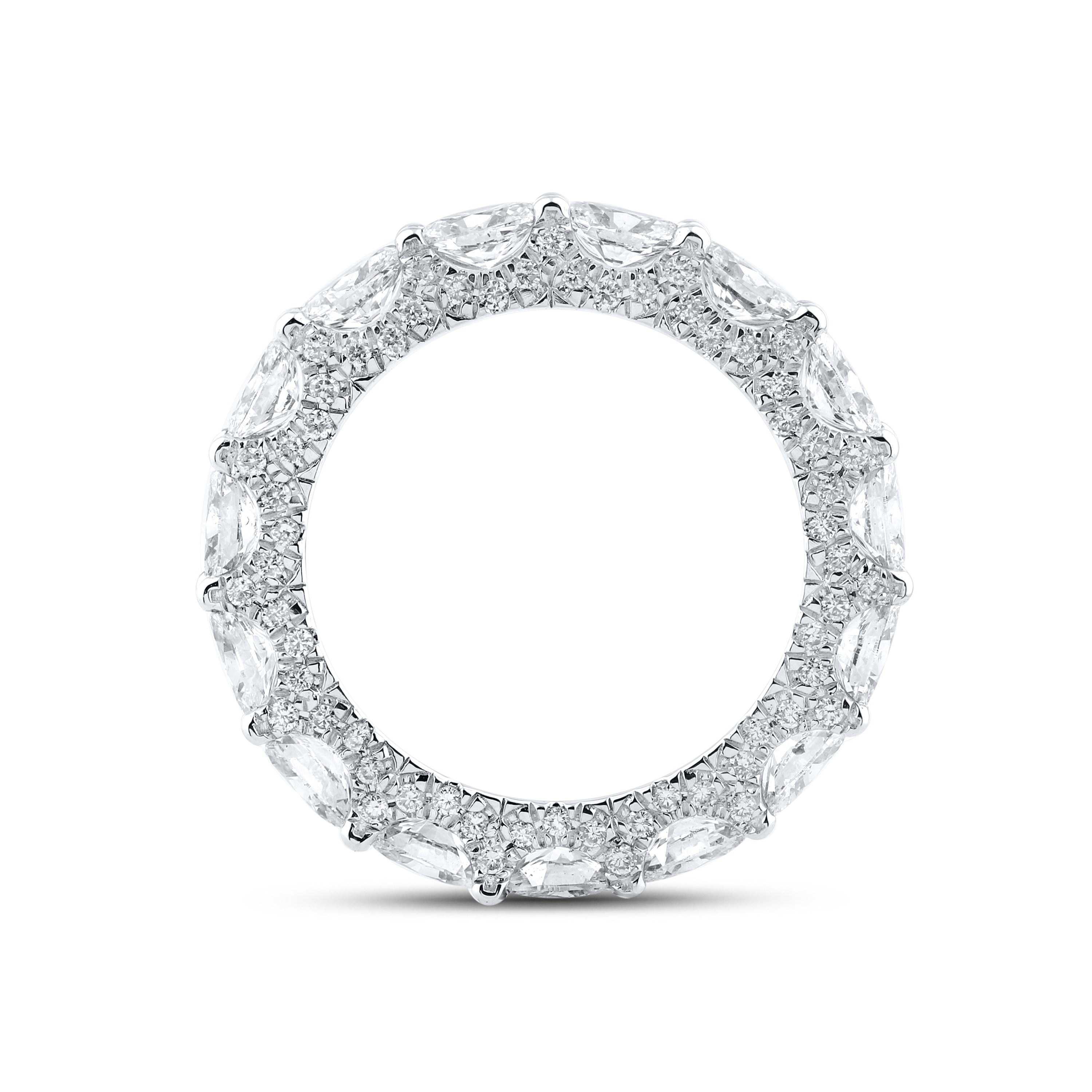 14kt White Gold 3.63 CTW Lab Diamond Ladies Band
