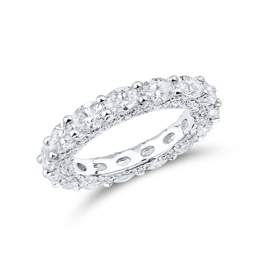 14kt White Gold 3.63 CTW Lab Diamond Ladies Band