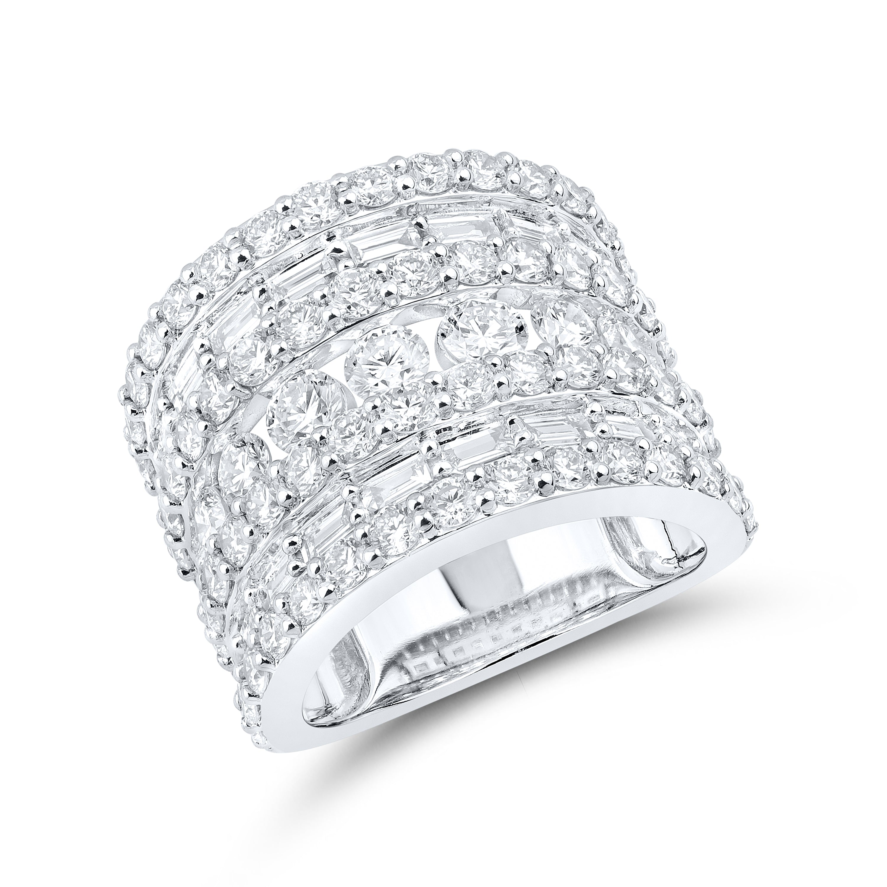 14KT WHITE GOLD 4.31 CTW LADIES LAB DIAMOND BAND