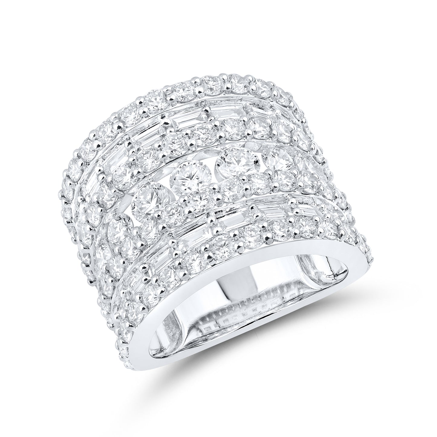 14KT WHITE GOLD 4.31 CTW LADIES LAB DIAMOND BAND