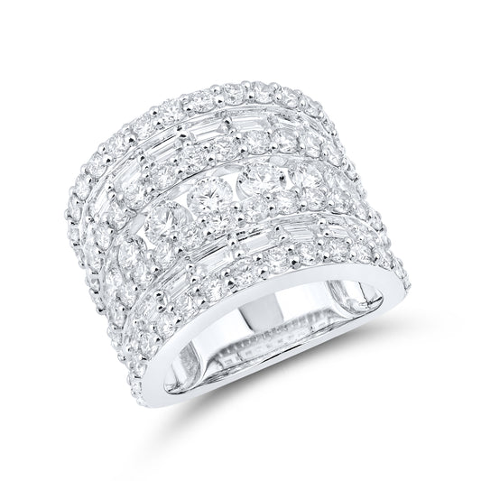 14KT WHITE GOLD 4.31 CTW LADIES LAB DIAMOND BAND