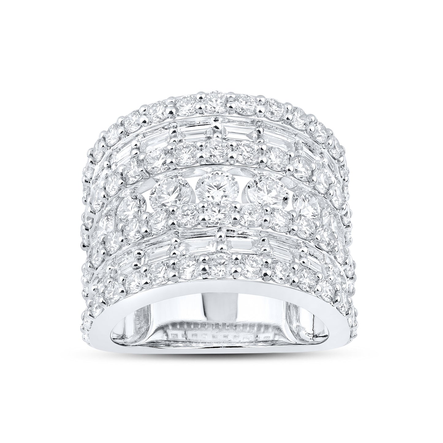 14KT WHITE GOLD 4.31 CTW LADIES LAB DIAMOND BAND