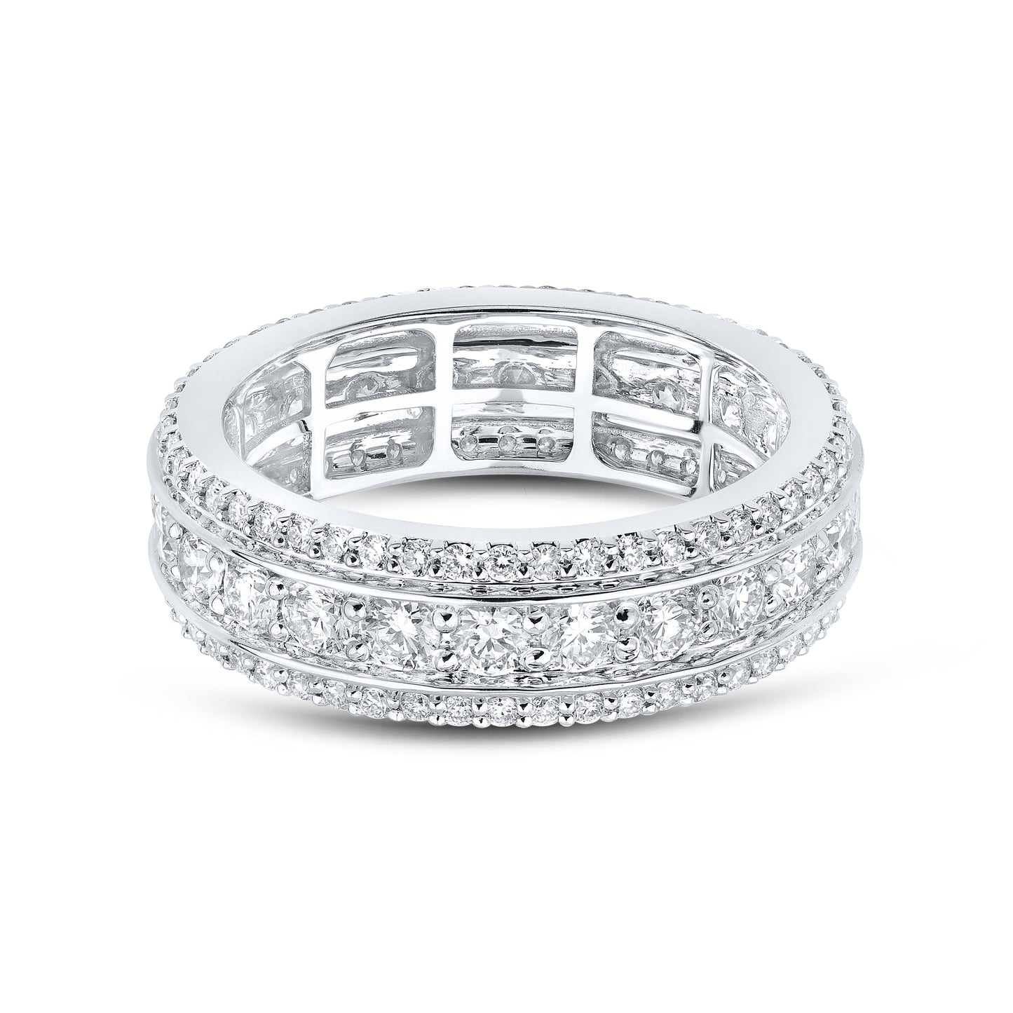 14kt White Gold 2 CTW Lab Diamond Ladies Band