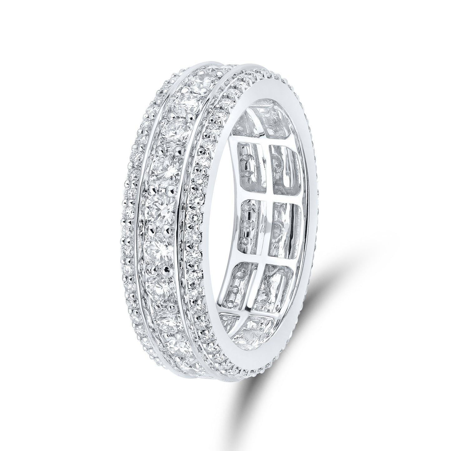14kt White Gold 2 CTW Lab Diamond Ladies Band