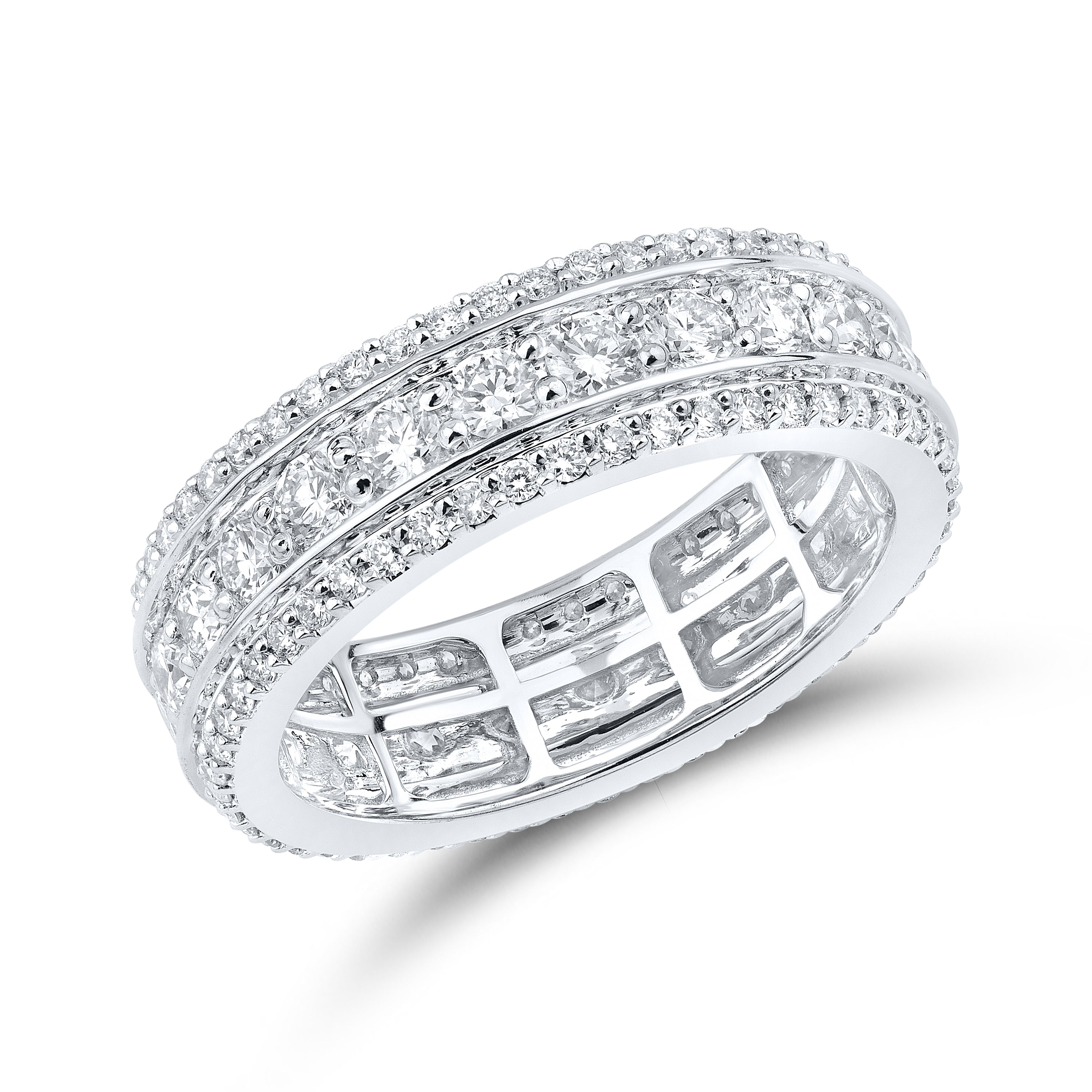 14kt White Gold 2 CTW Lab Diamond Ladies Band