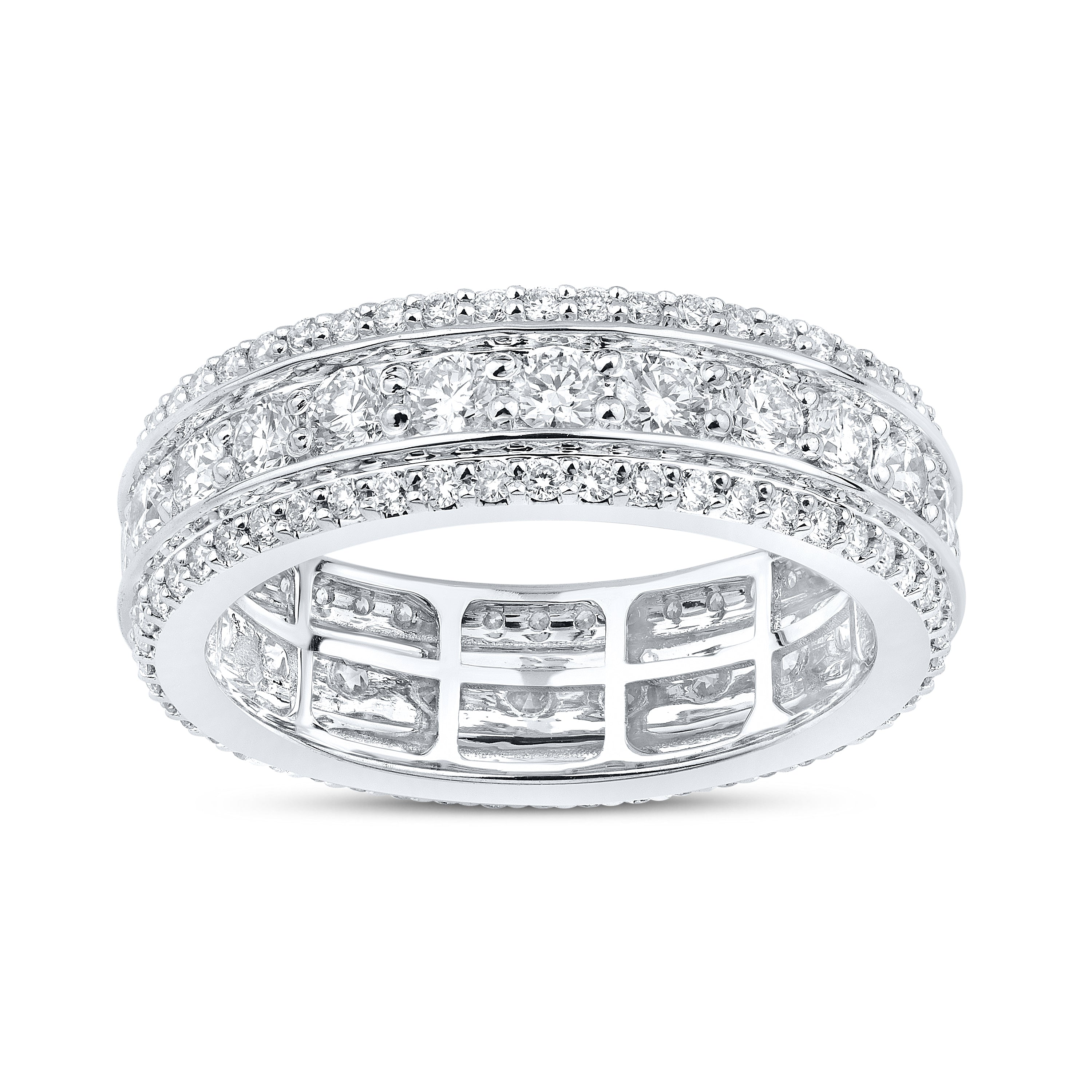 14kt White Gold 2 CTW Lab Diamond Ladies Band