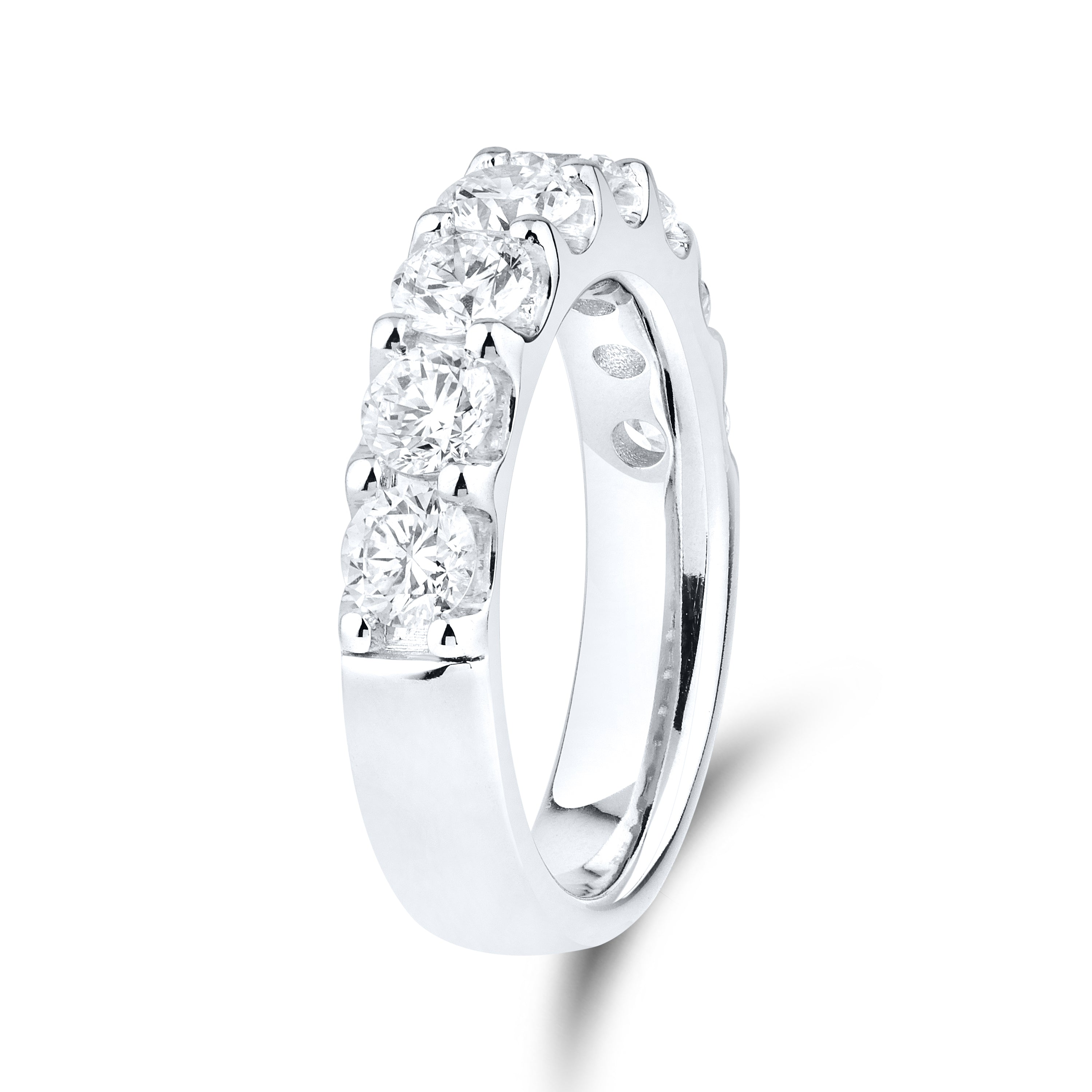 14kt White Gold 2 CTW Lab Diamond Ladies Band