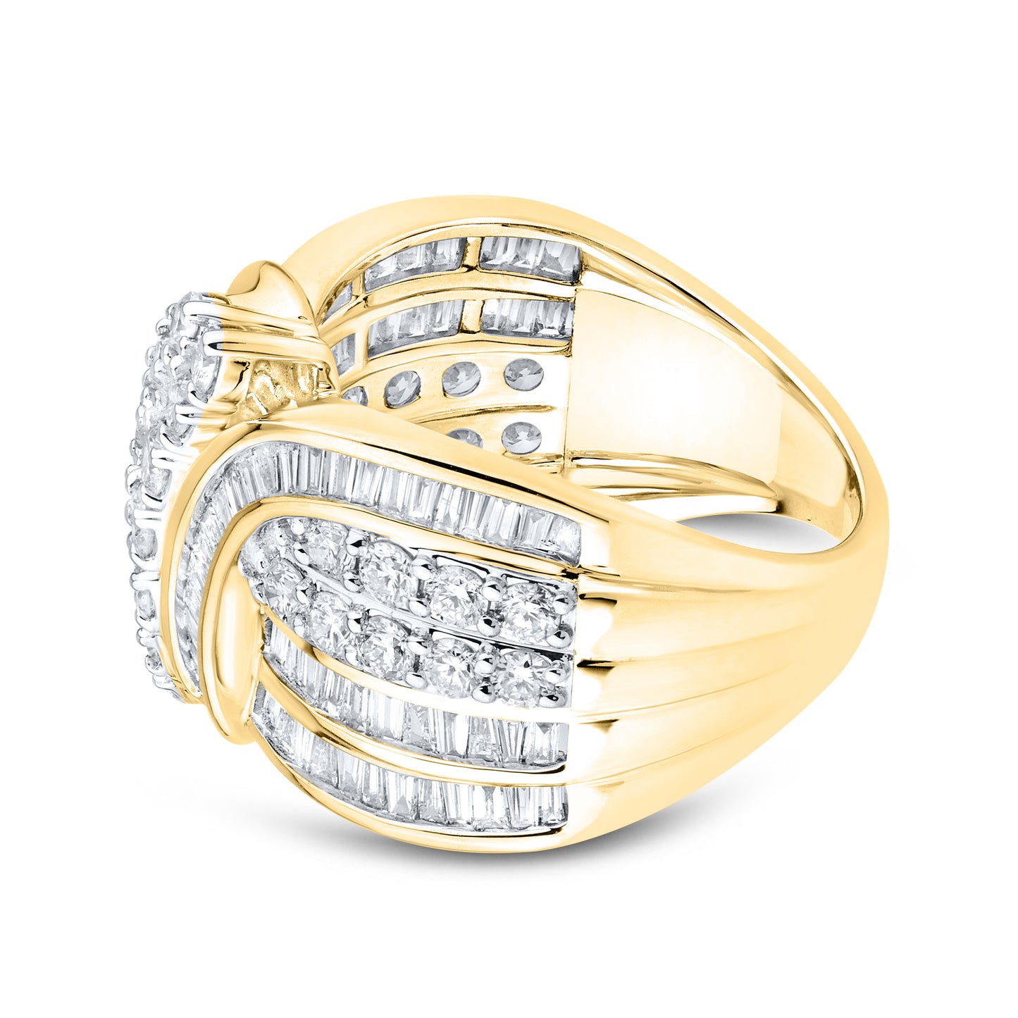 14KT YELLOW GOLD 2 CTW LAB DIAMOND LADIES RING