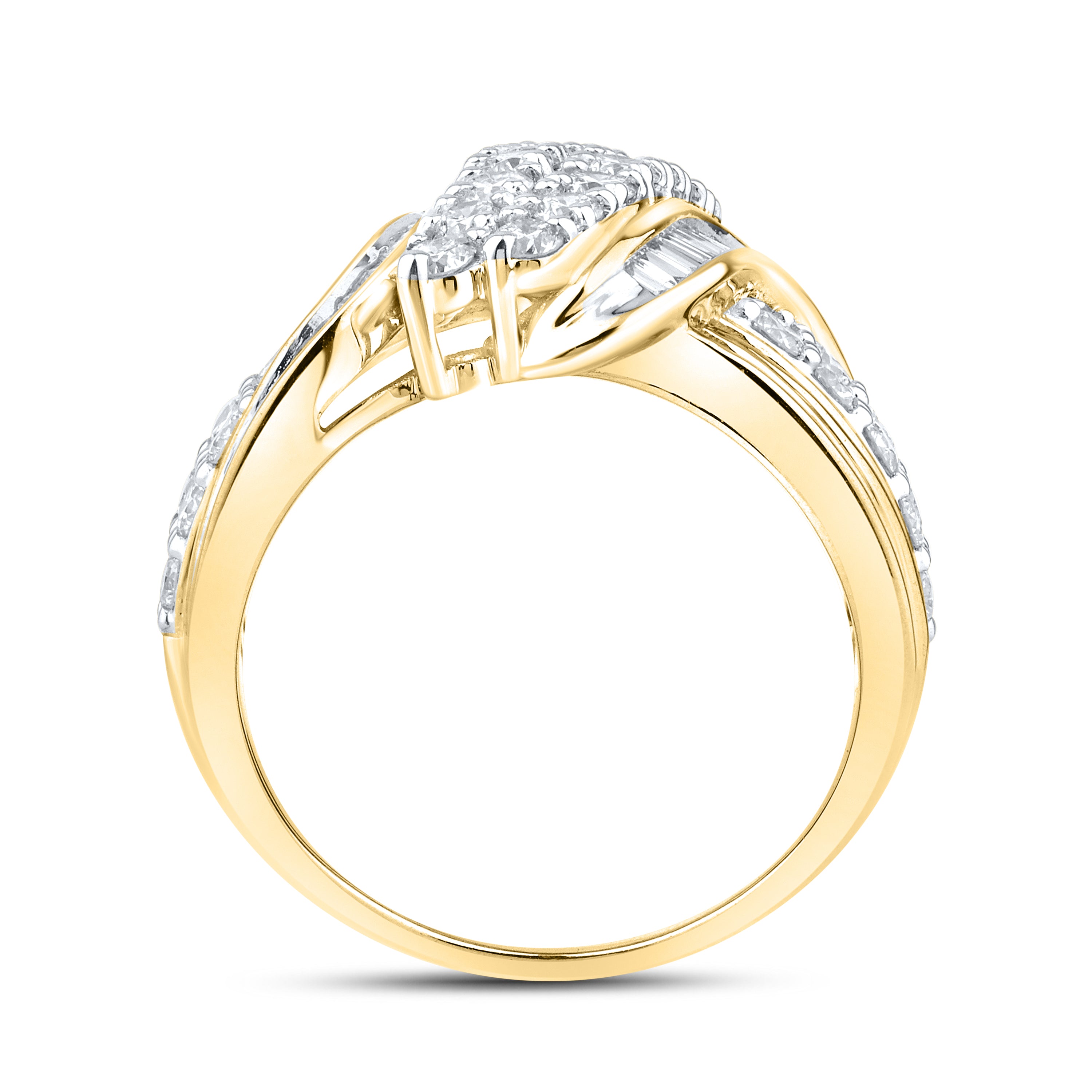 14KT YELLOW GOLD 2 CTW LAB DIAMOND LADIES RING