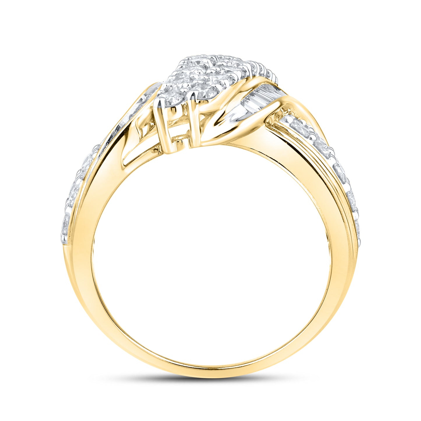 14KT YELLOW GOLD 2 CTW LAB DIAMOND LADIES RING