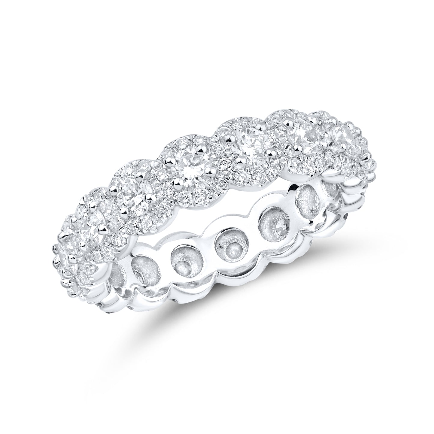 14kt White Gold 2.00 CTW Lab Diamond Ladies Eternity Band