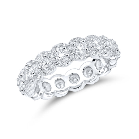 14kt White Gold 2.00 CTW Lab Diamond Ladies Eternity Band