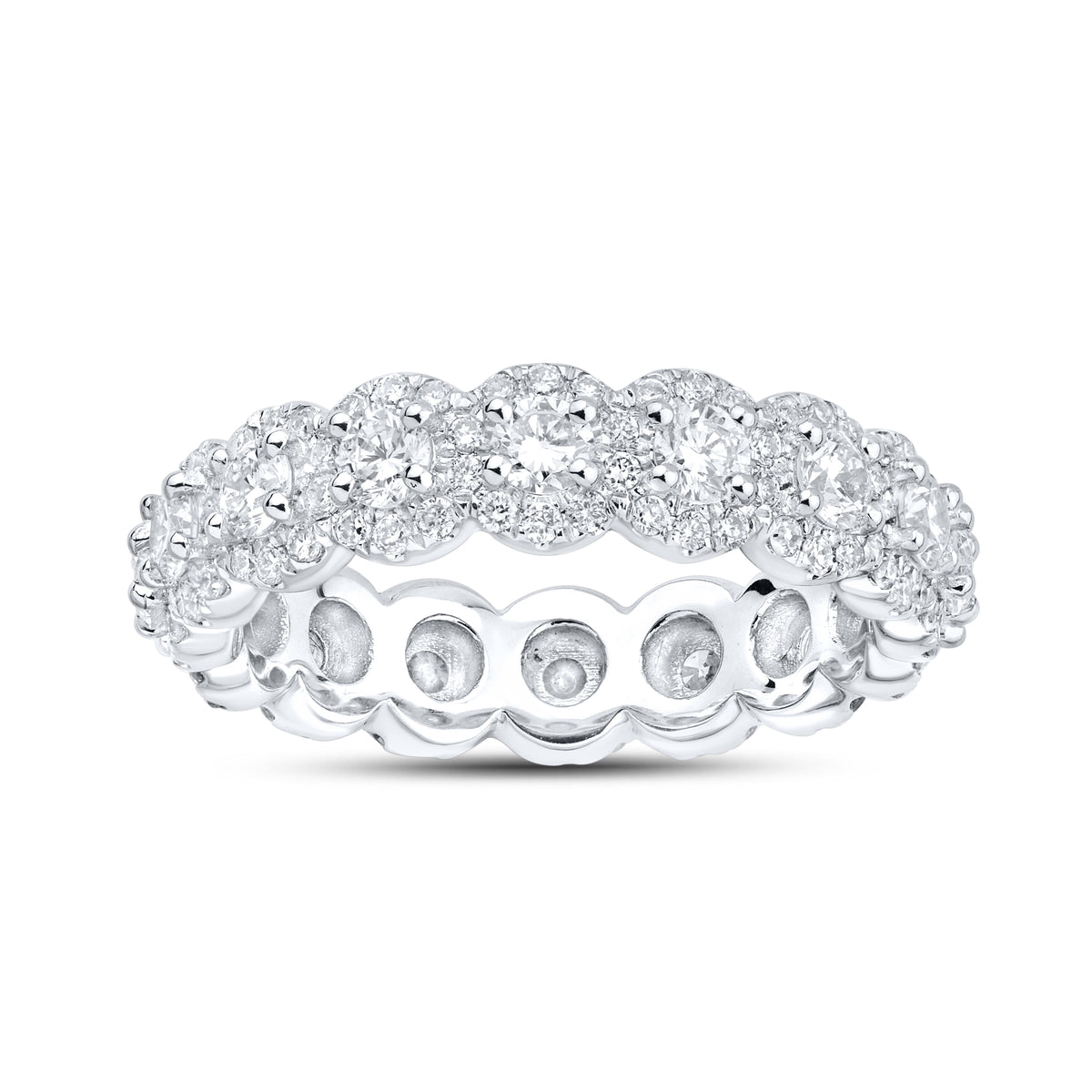 14kt White Gold 2.00 CTW Lab Diamond Ladies Eternity Band