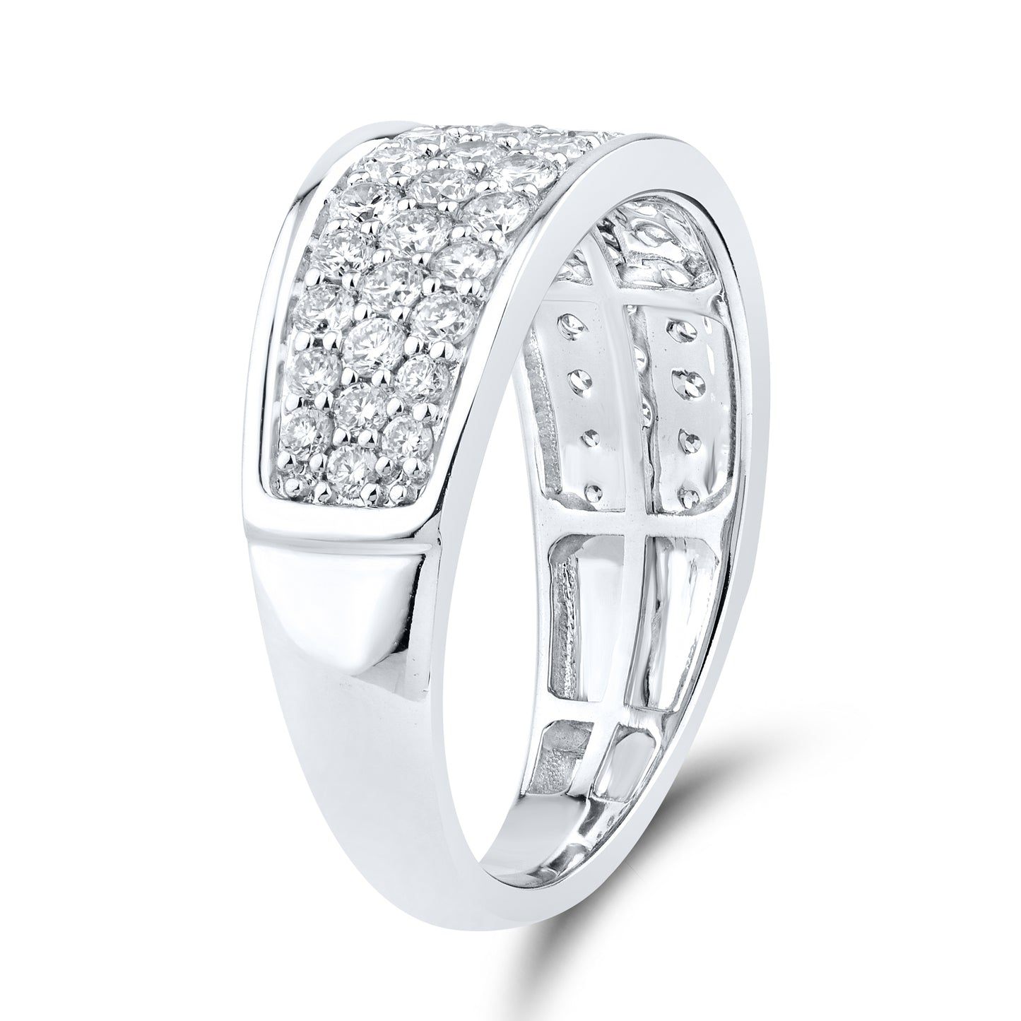 14kt White Gold 1 CTW Lab Diamond Ladies Band