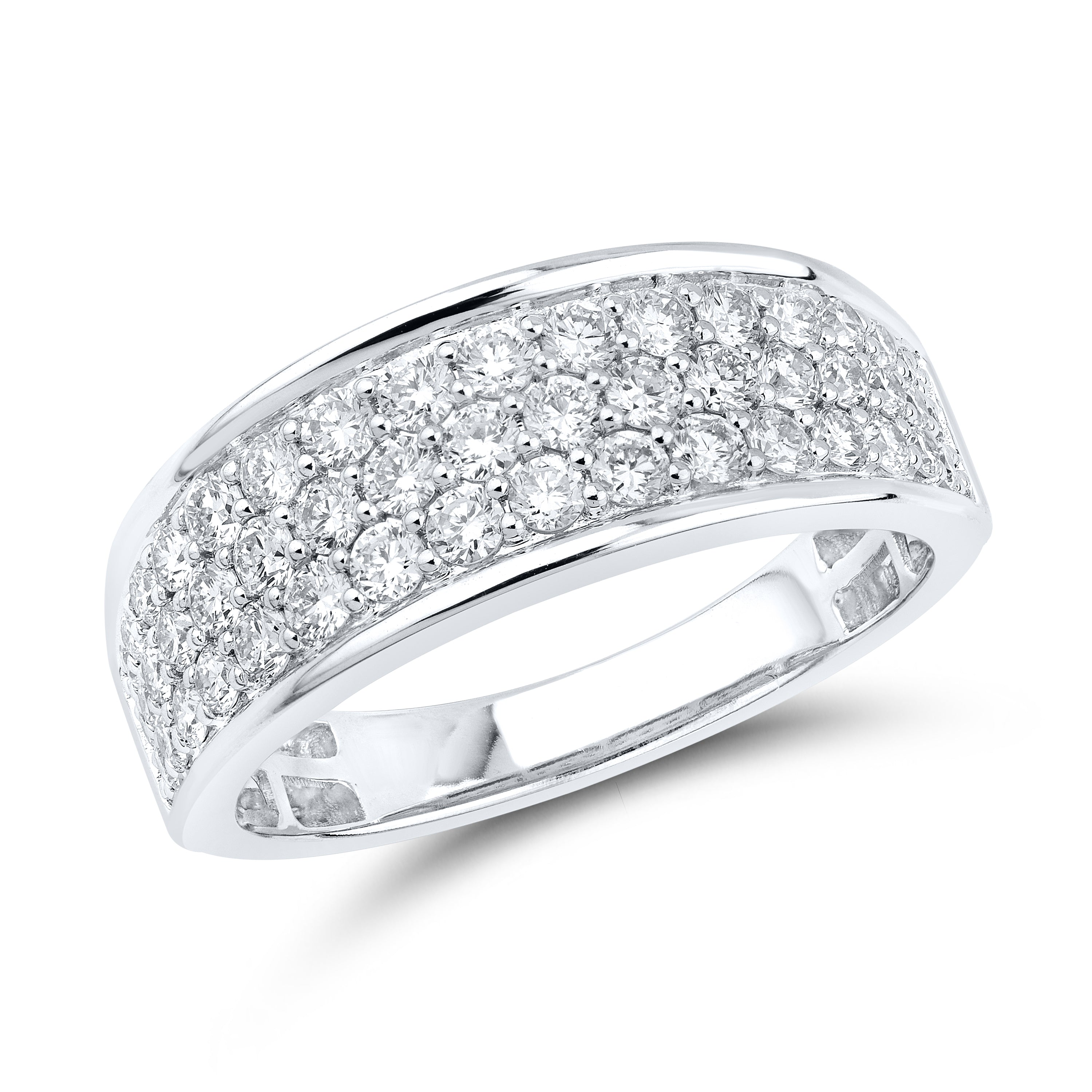 14kt White Gold 1 CTW Lab Diamond Ladies Band