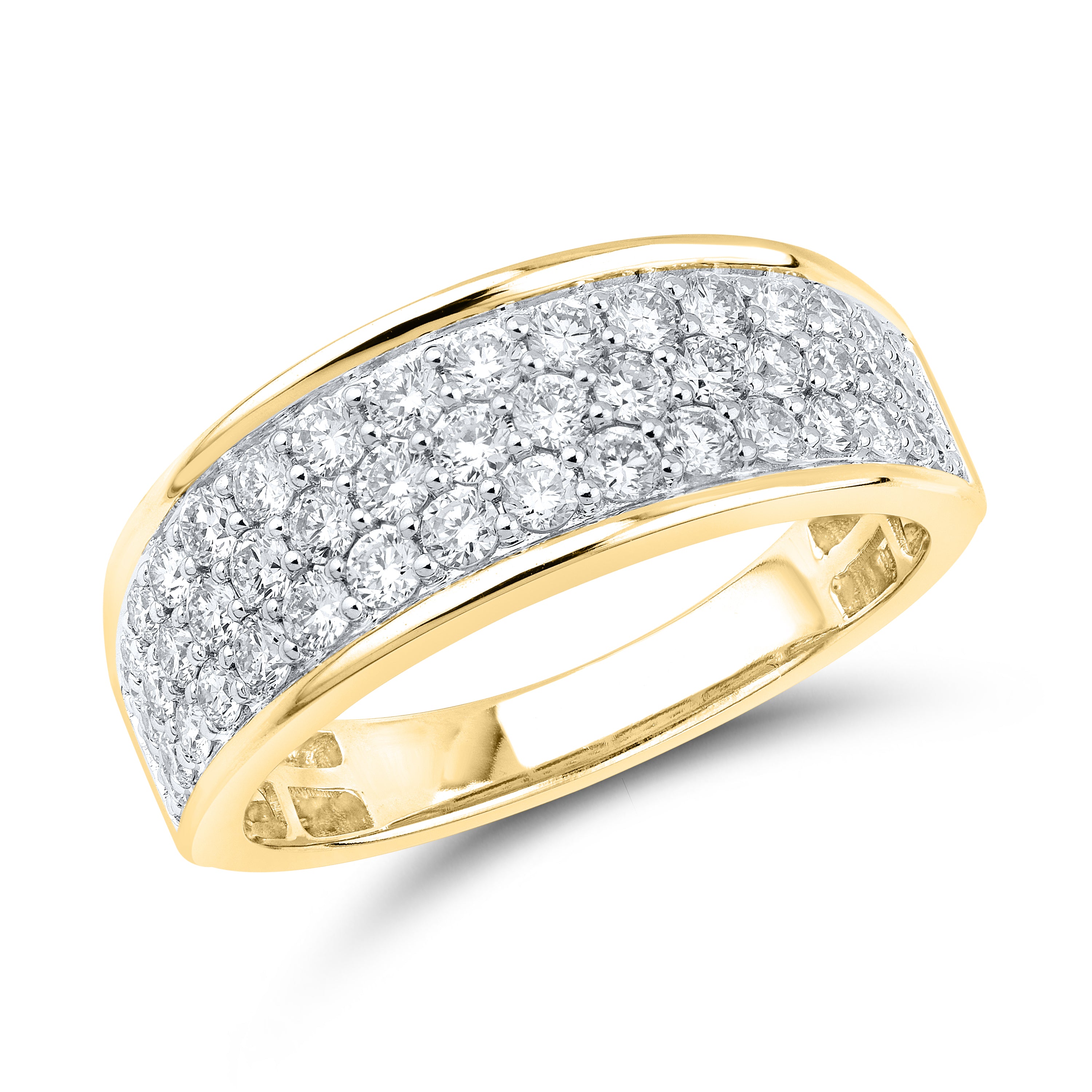 14kt Yellow Gold 1 CTW Lab Diamond Ladies Band