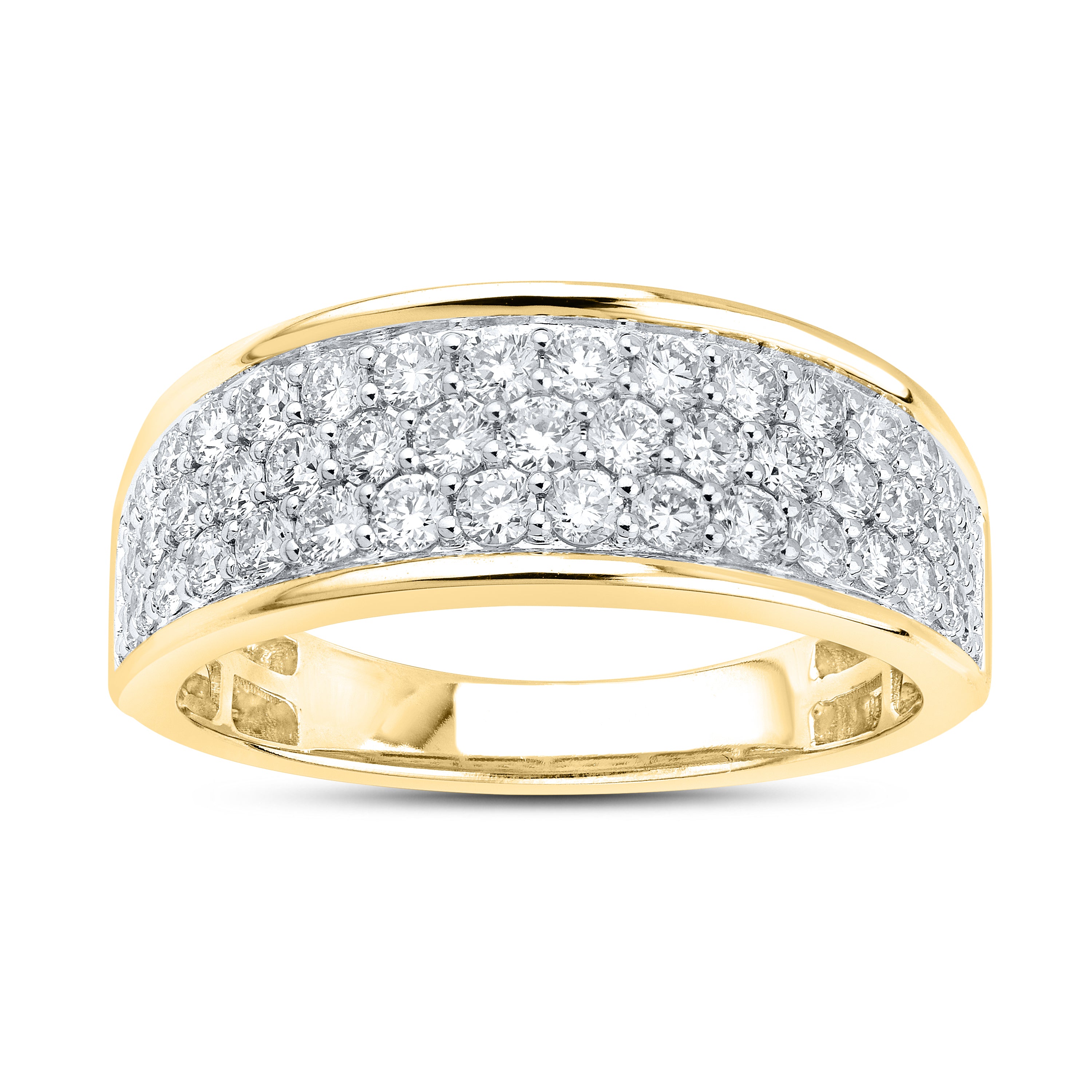 14kt Yellow Gold 1 CTW Lab Diamond Ladies Band