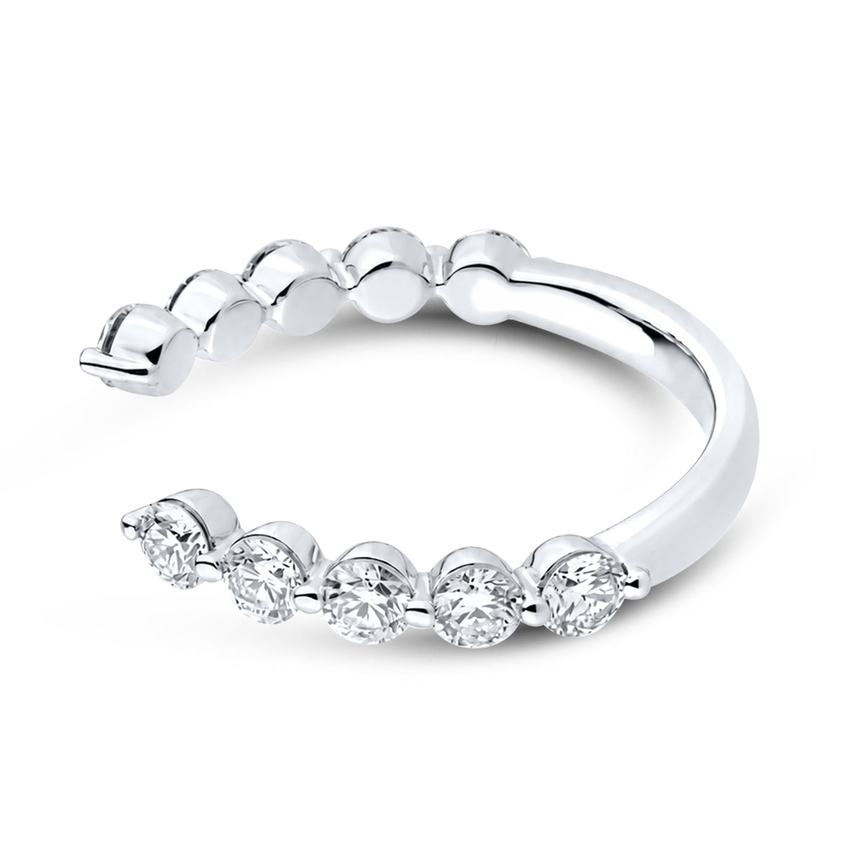 14kt White Gold 1.00 CTW Lab Diamond Ladies Band