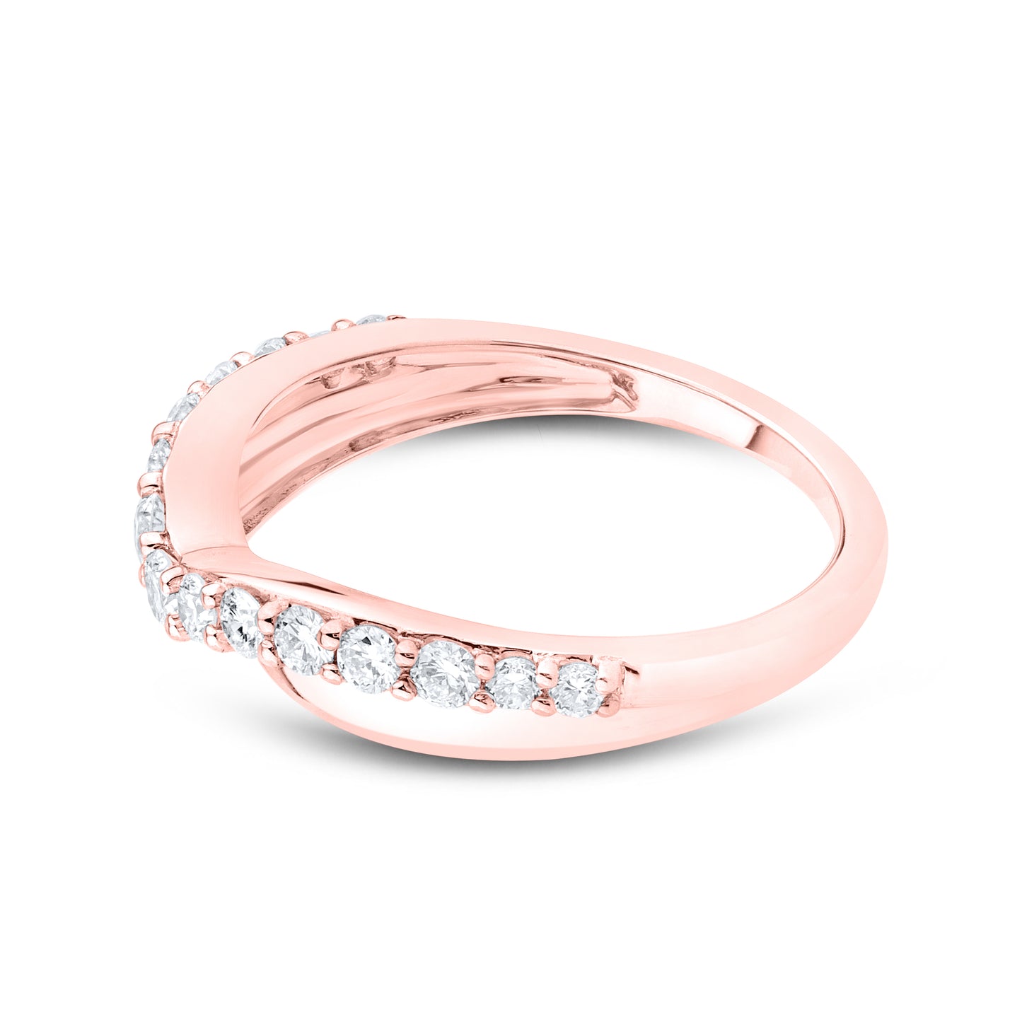 14k Rose Gold 0.50 ctw lab diamond band