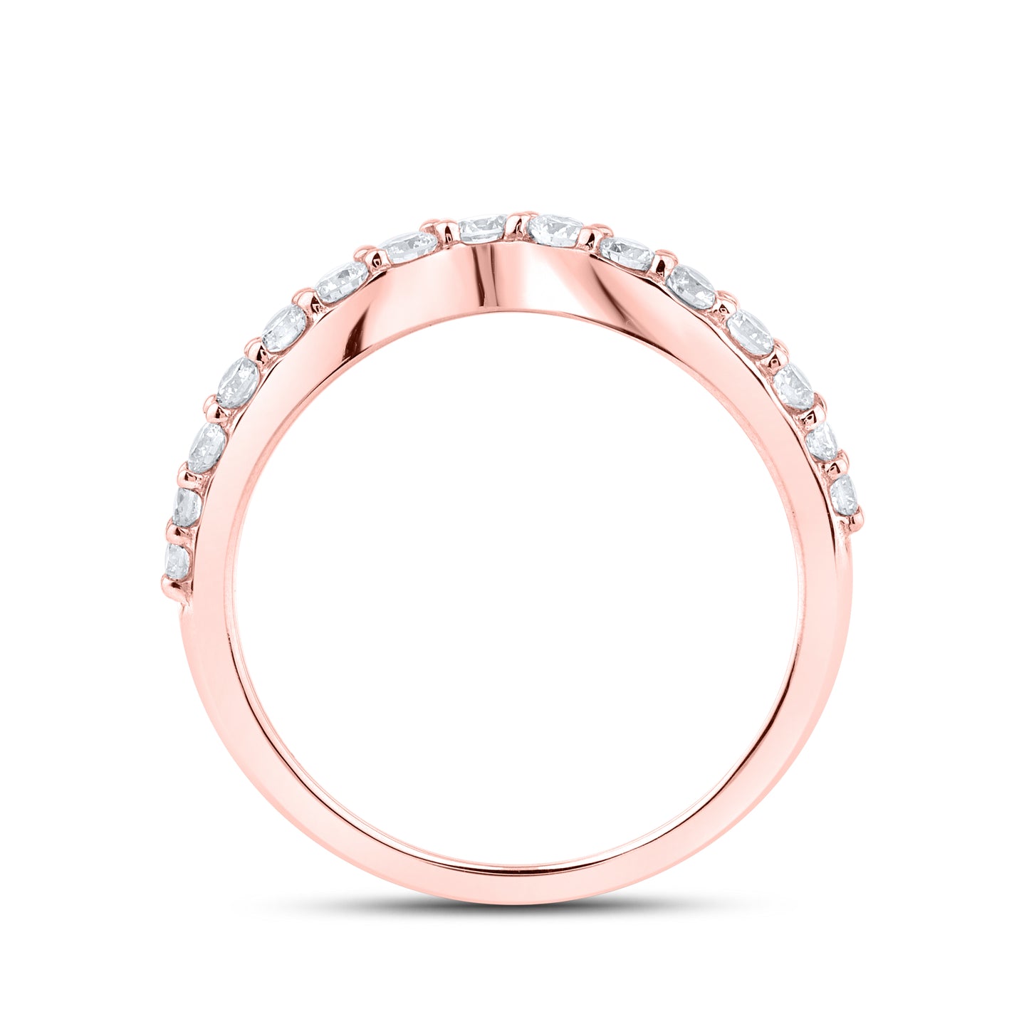 14k Rose Gold 0.50 ctw lab diamond band