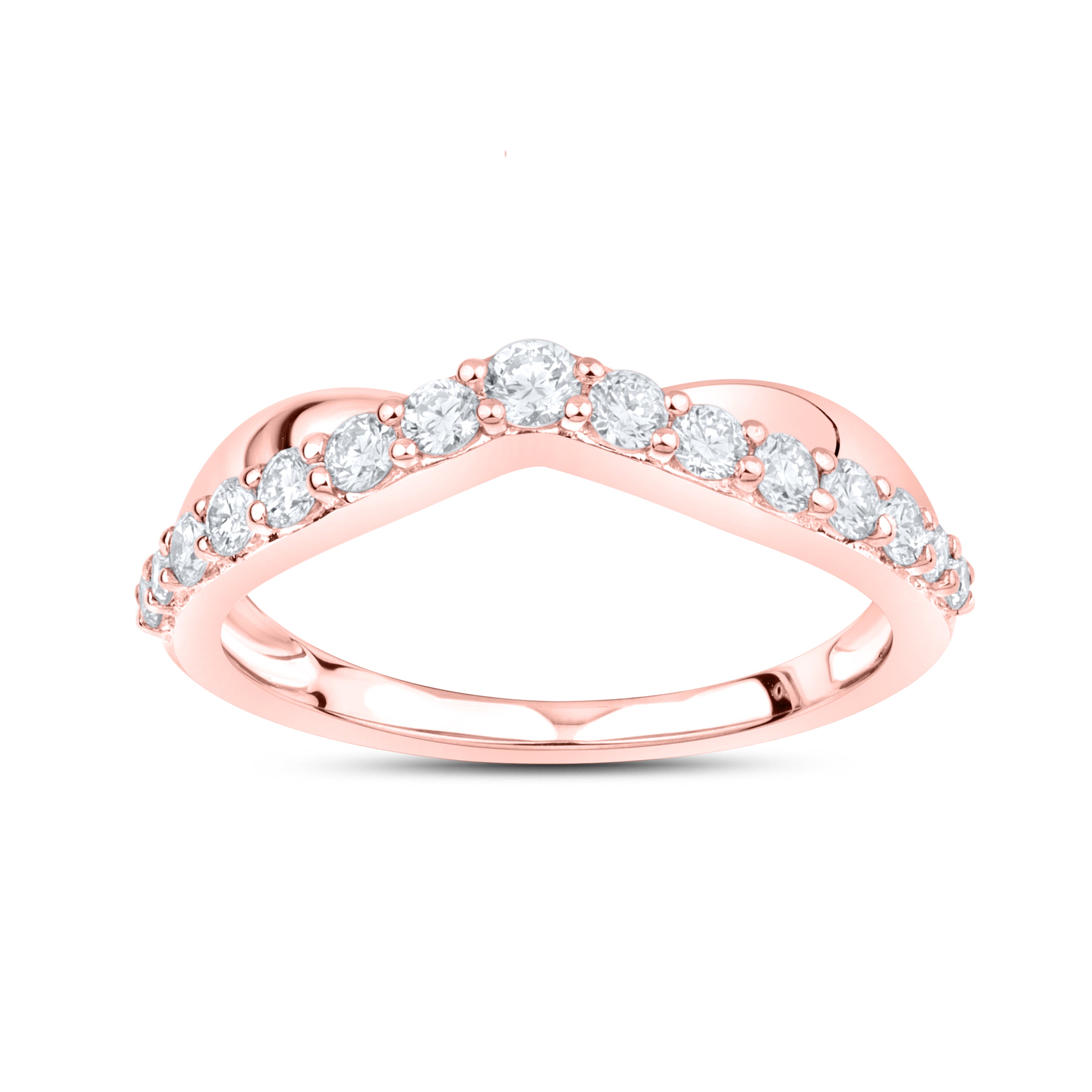14k Rose Gold 0.50 ctw lab diamond band
