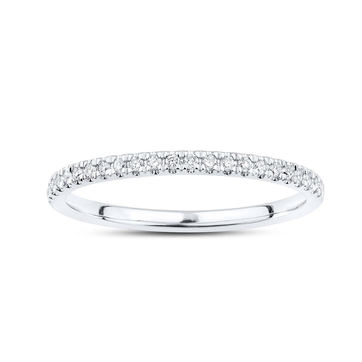 14kt White Gold 0.10 CTW Lab Diamond Ladies Band