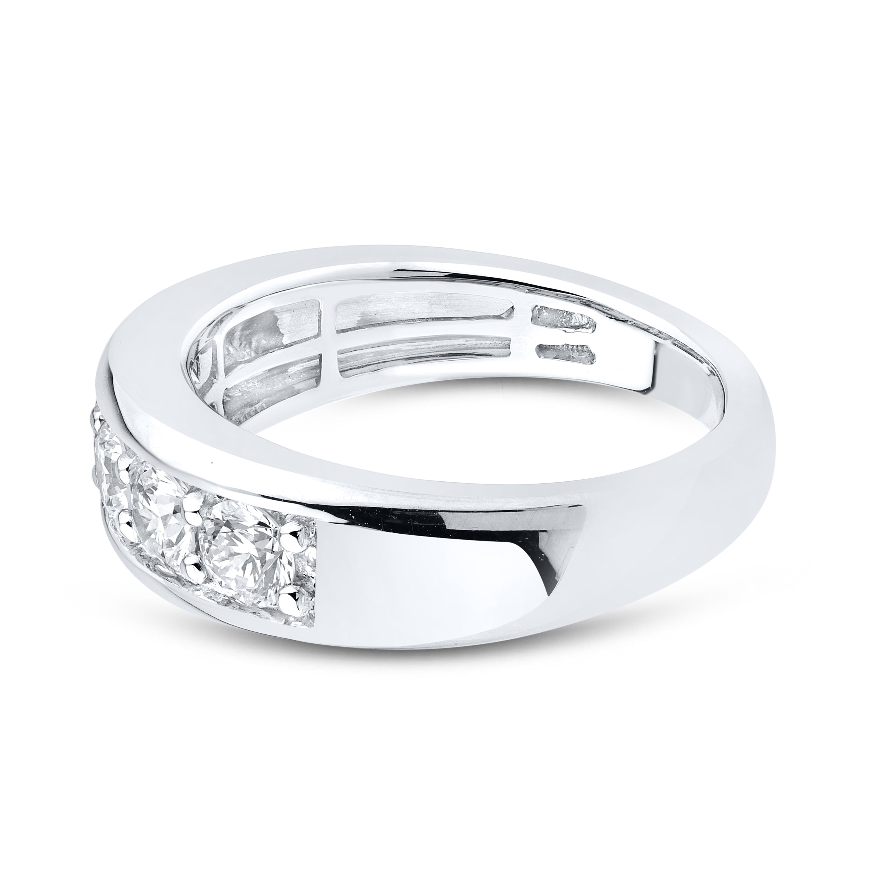 14kt White Gold 1.49 CTW Lab Diamond Men's Band