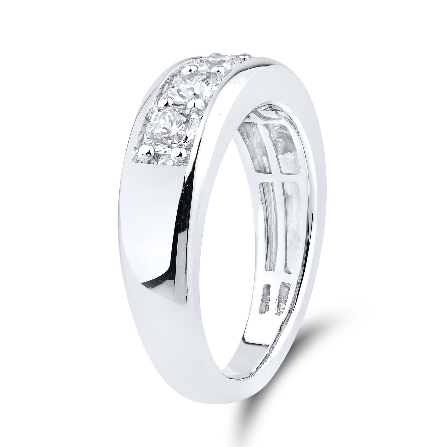 14kt White Gold 1.49 CTW Lab Diamond Men's Band
