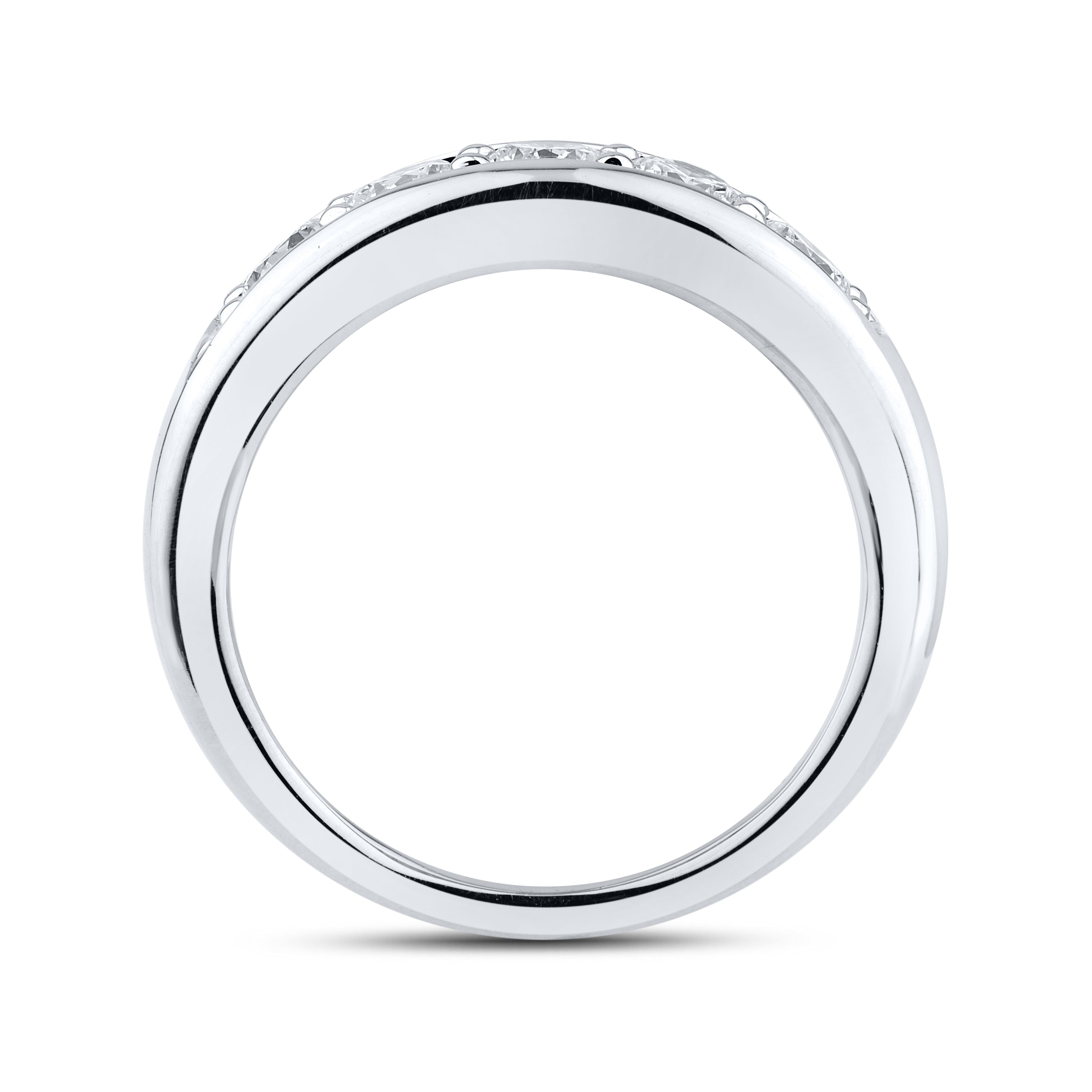 14kt White Gold 1.49 CTW Lab Diamond Men's Band