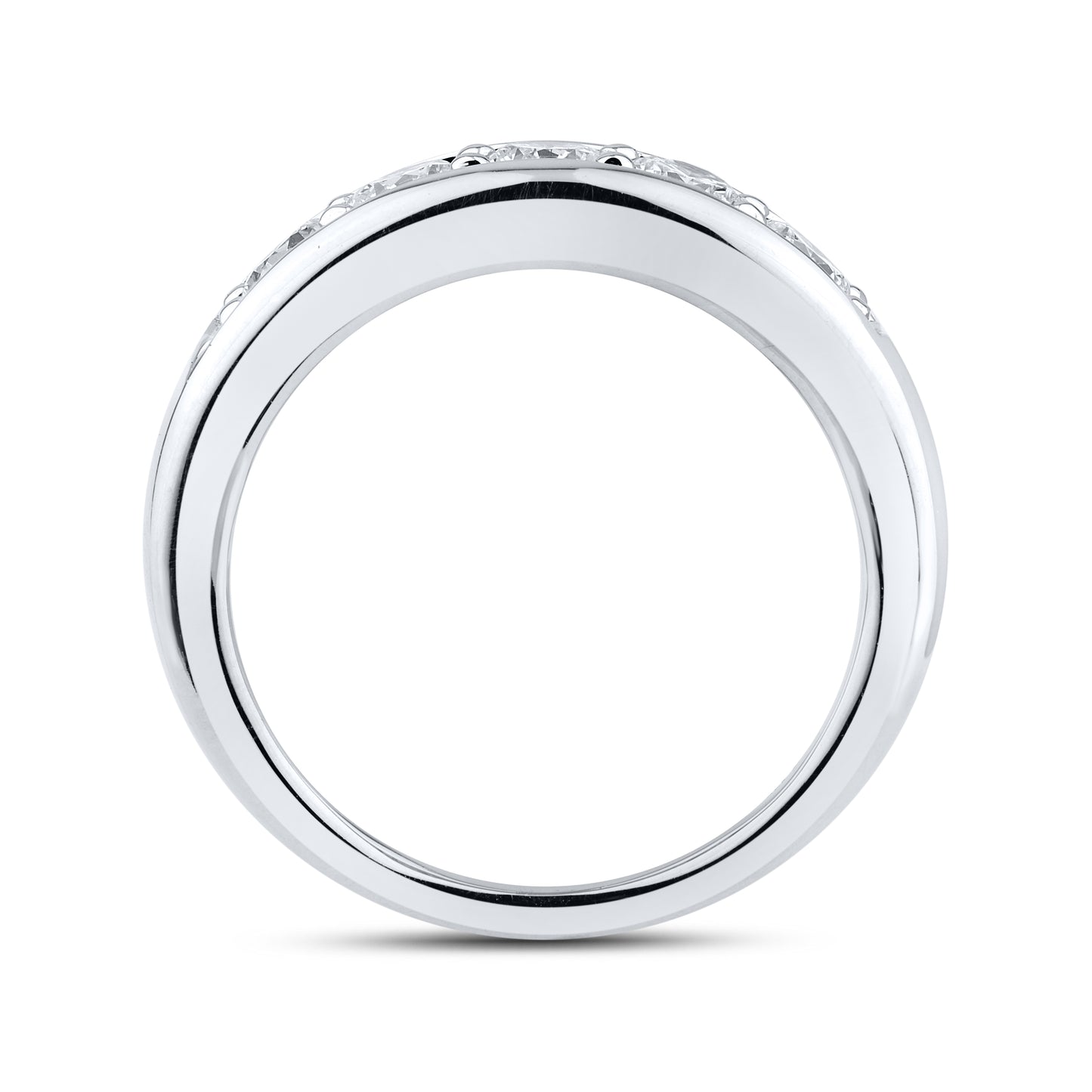 14kt White Gold 1.49 CTW Lab Diamond Men's Band