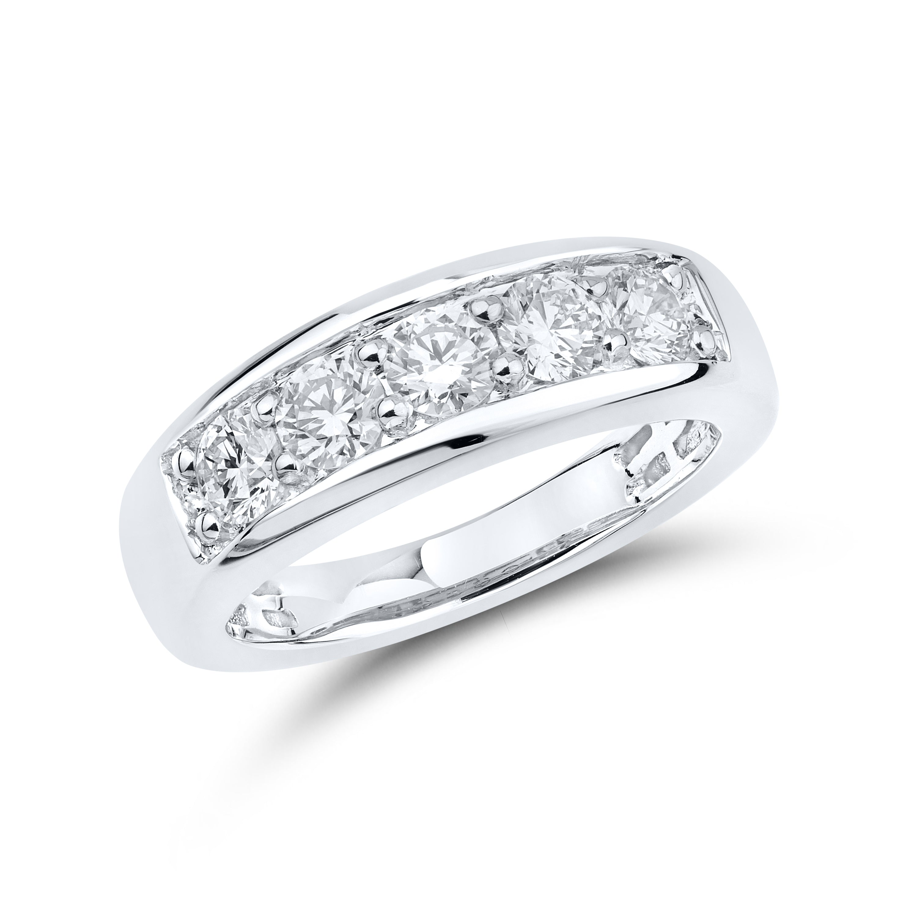 14kt White Gold 1.49 CTW Lab Diamond Men's Band