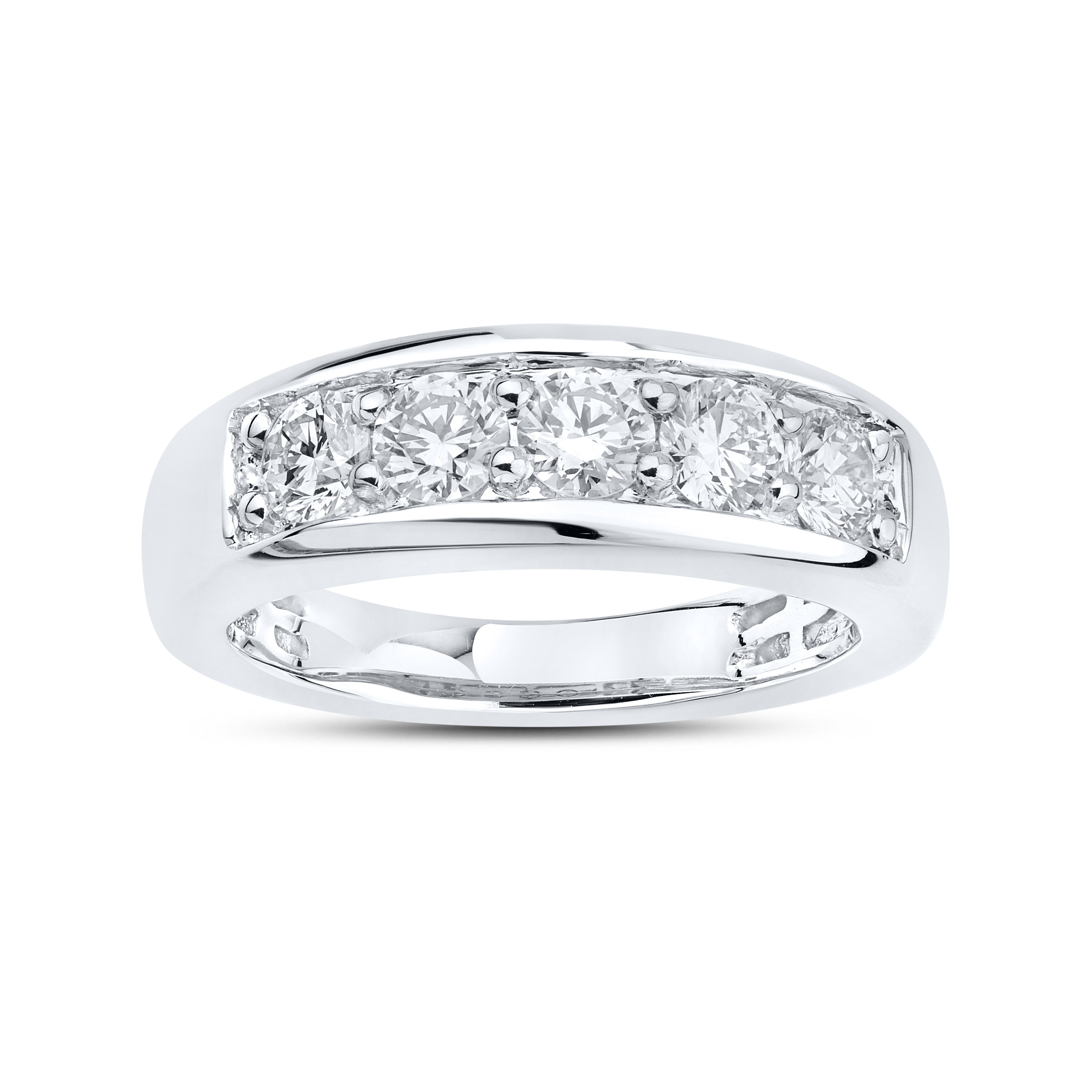 14kt White Gold 1.49 CTW Lab Diamond Men's Band