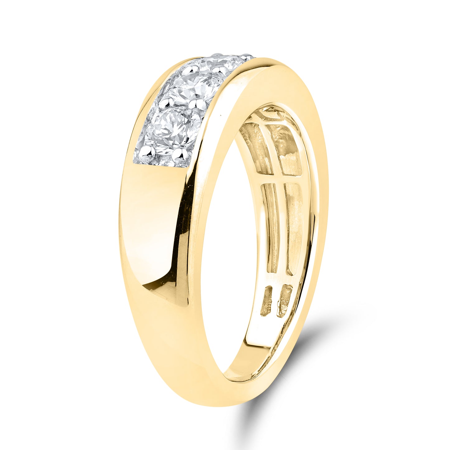 14kt Yellow Gold 1.45 CTW Lab Diamond Men's Band