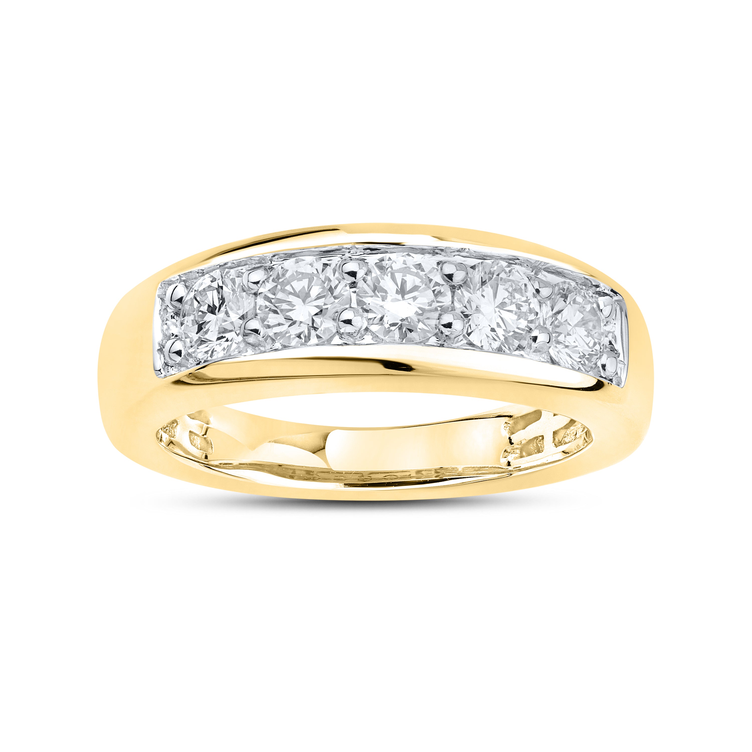 14kt Yellow Gold 1.45 CTW Lab Diamond Men's Band