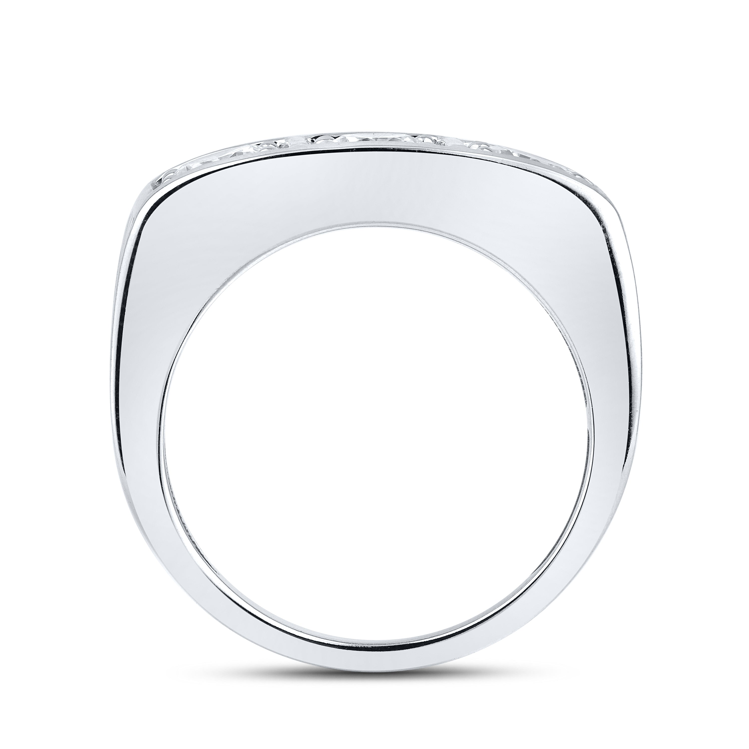 14kt White Gold 2.25 CTW Lab Diamond Men's Band