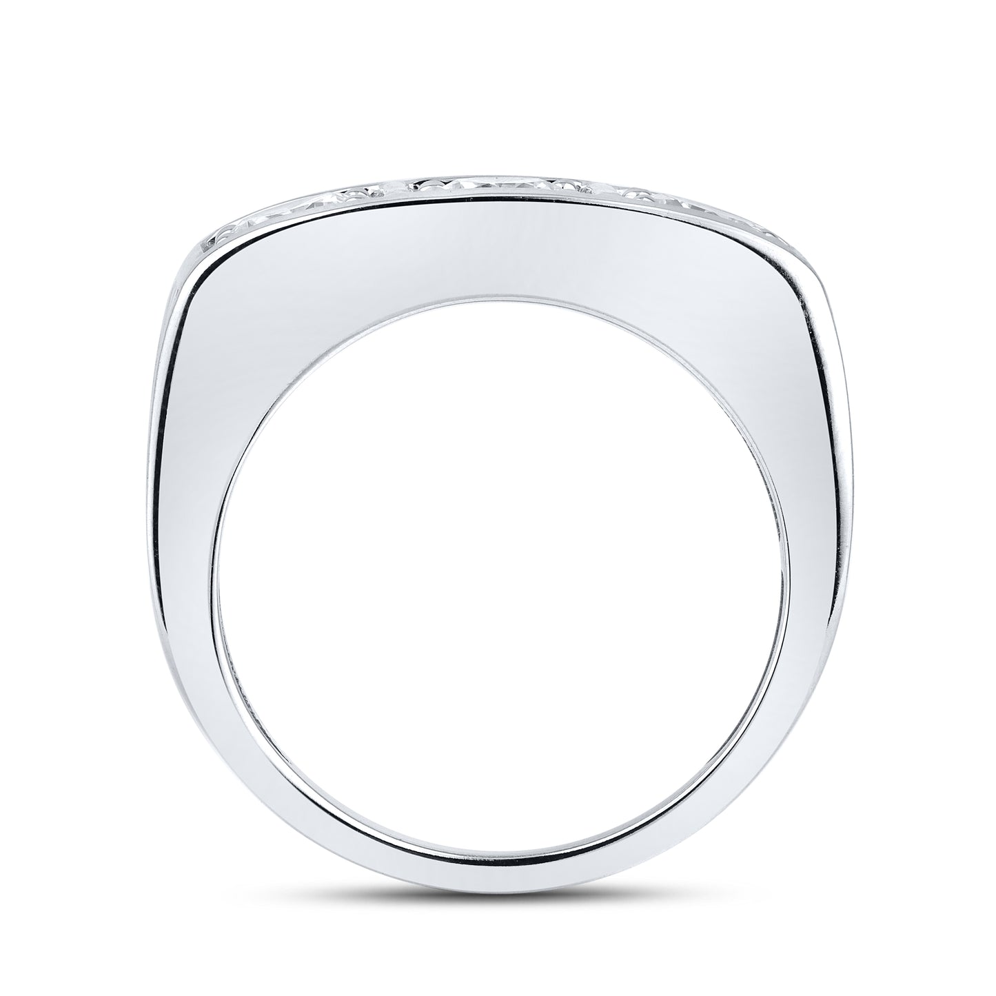14kt White Gold 2.25 CTW Lab Diamond Men's Band
