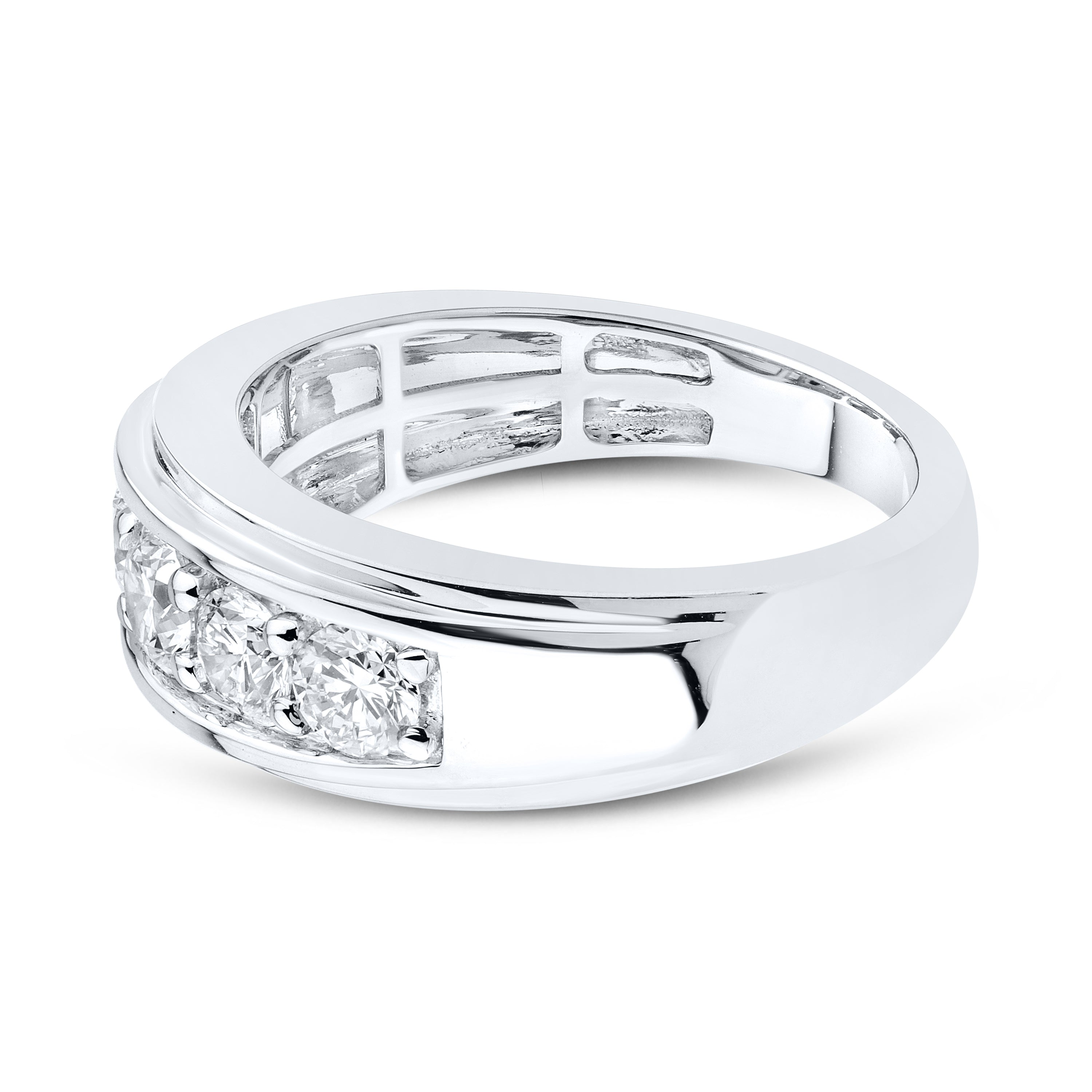 14kt White Gold 1.48 CTW Lab Diamond Men's Band