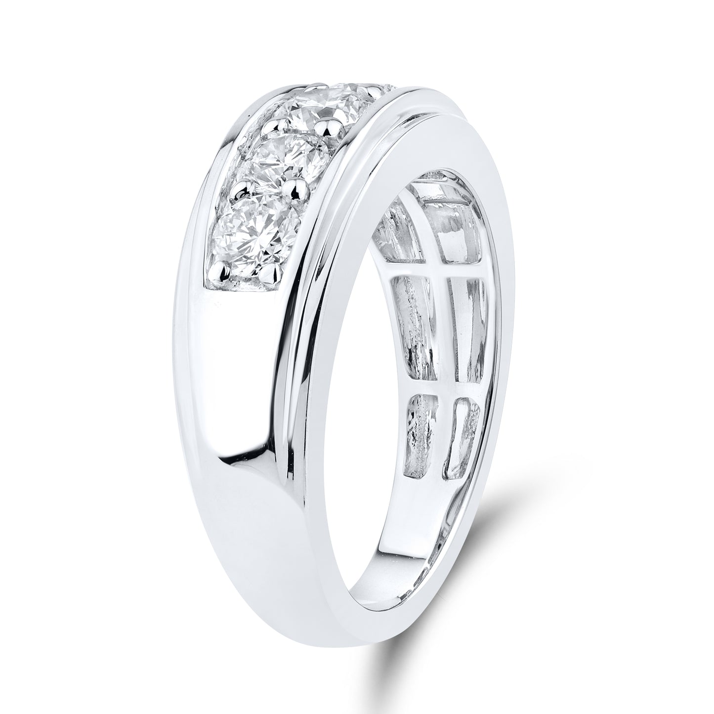 14kt White Gold 1.48 CTW Lab Diamond Men's Band