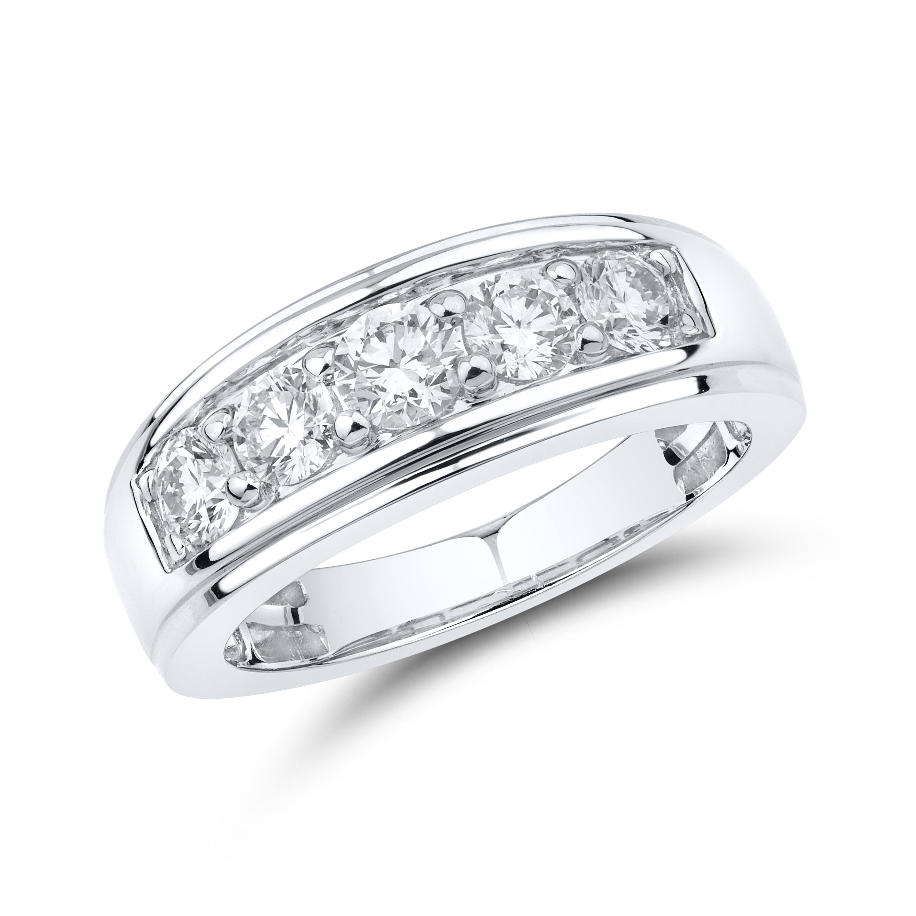 14kt White Gold 1.48 CTW Lab Diamond Men's Band