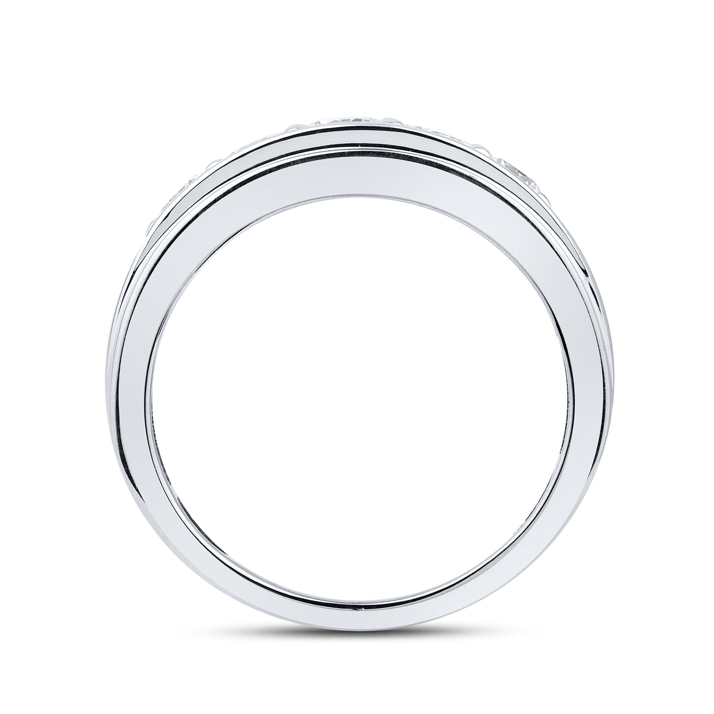 14kt White Gold 1 CTW Lab Diamond Men's Band