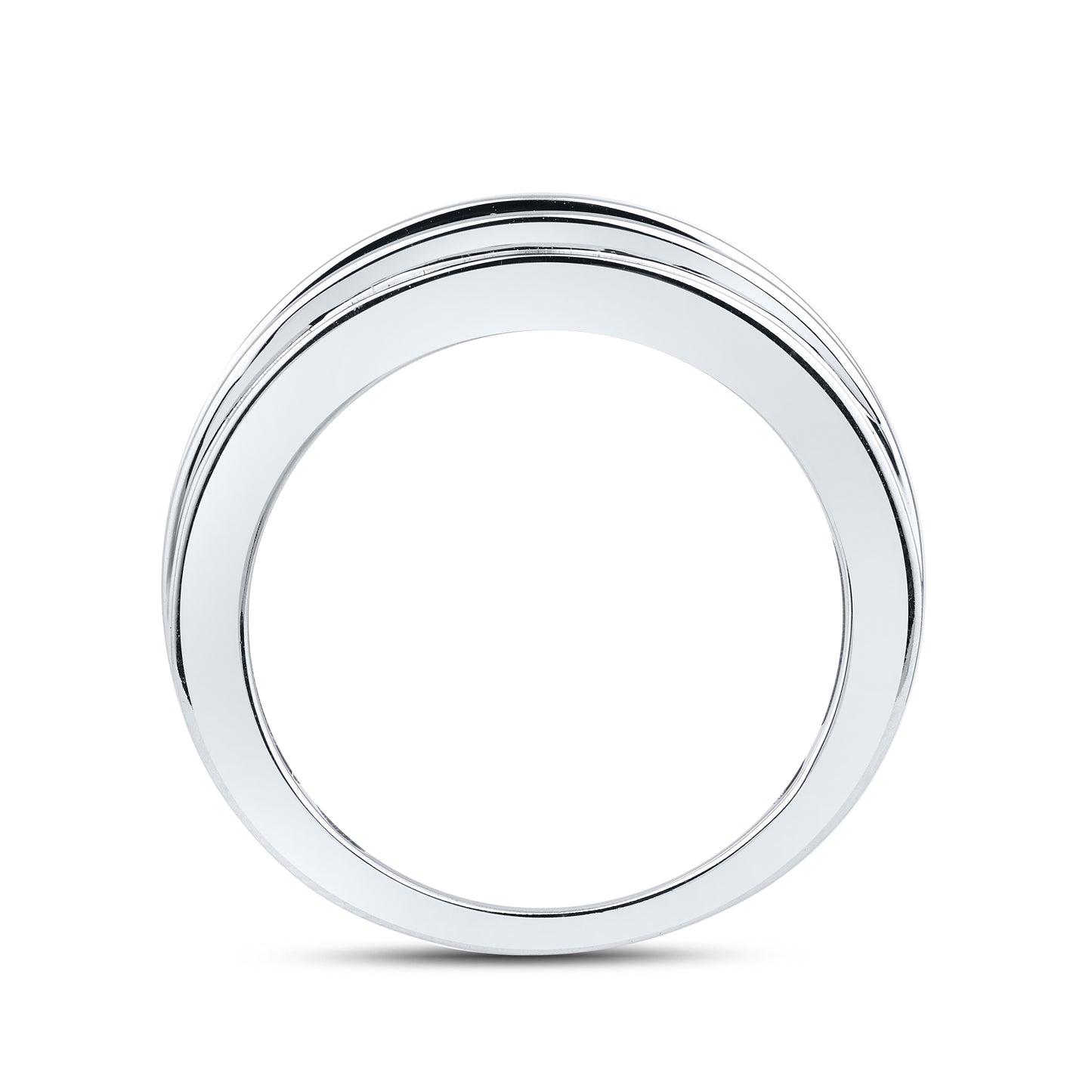 14kt White Gold 1 CTW Lab Diamond Men's Band