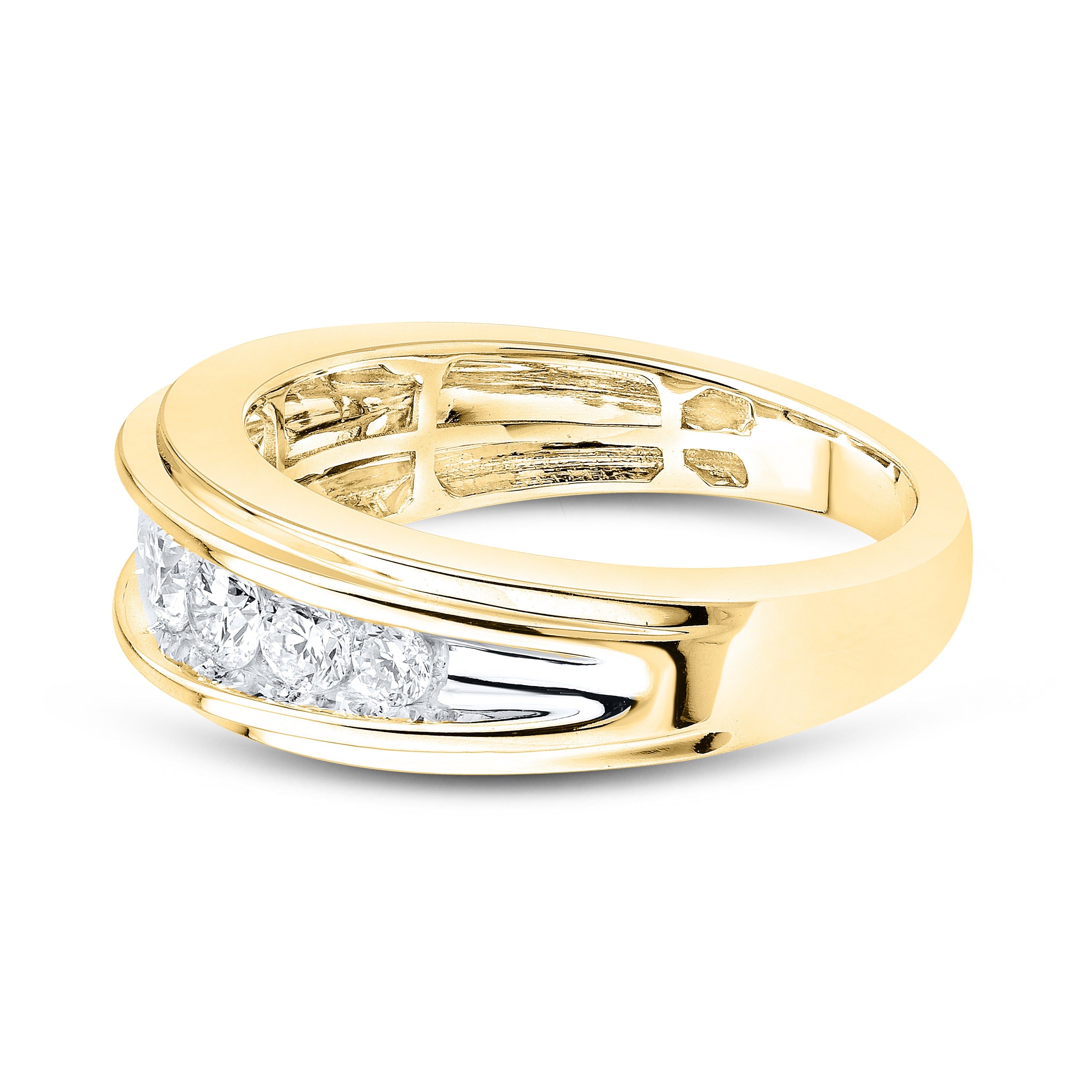 14kt Yellow Gold 1 CTW Lab Diamond Men's Band